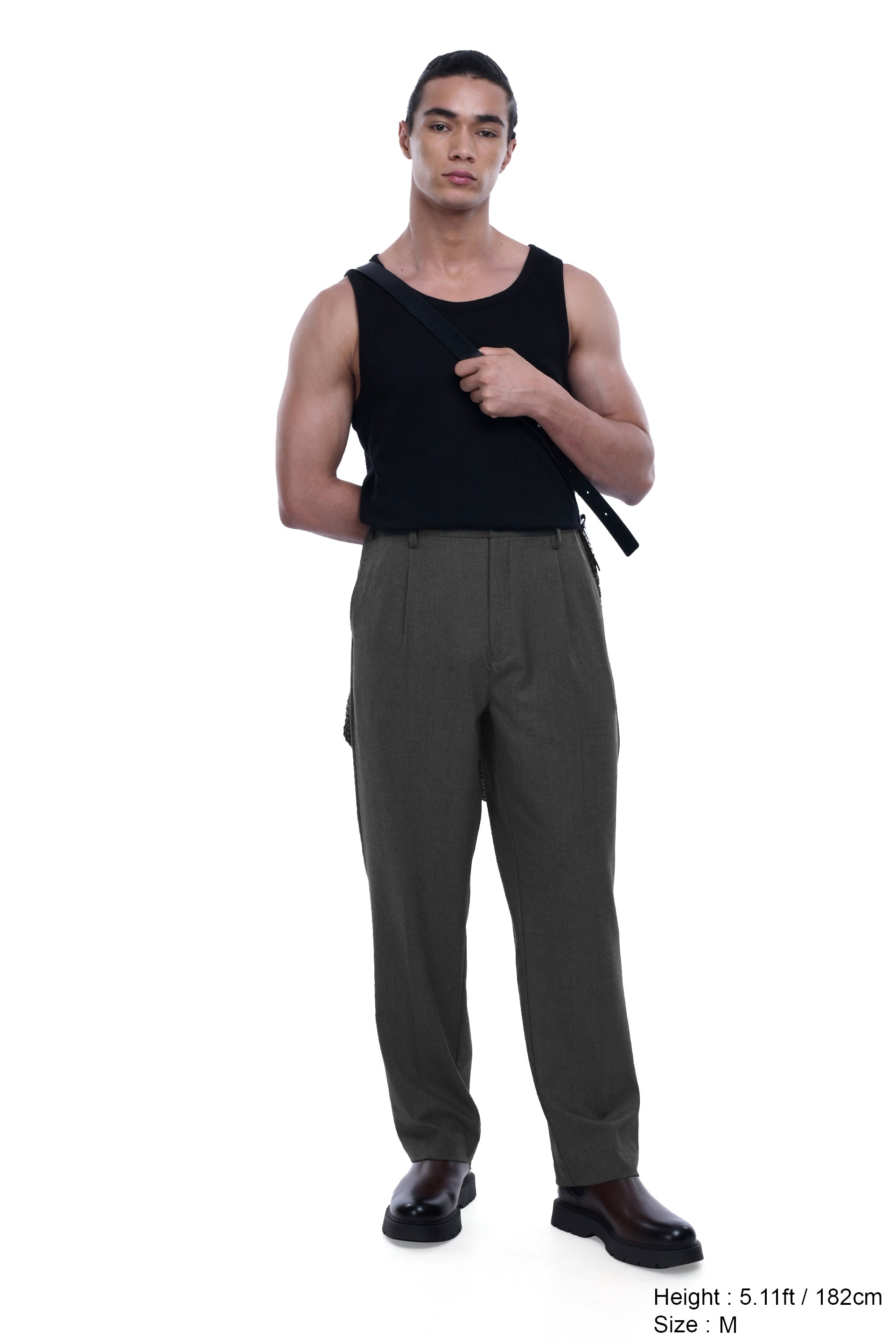 SOFT IRON RELAXED TROUSERS IN GREY
