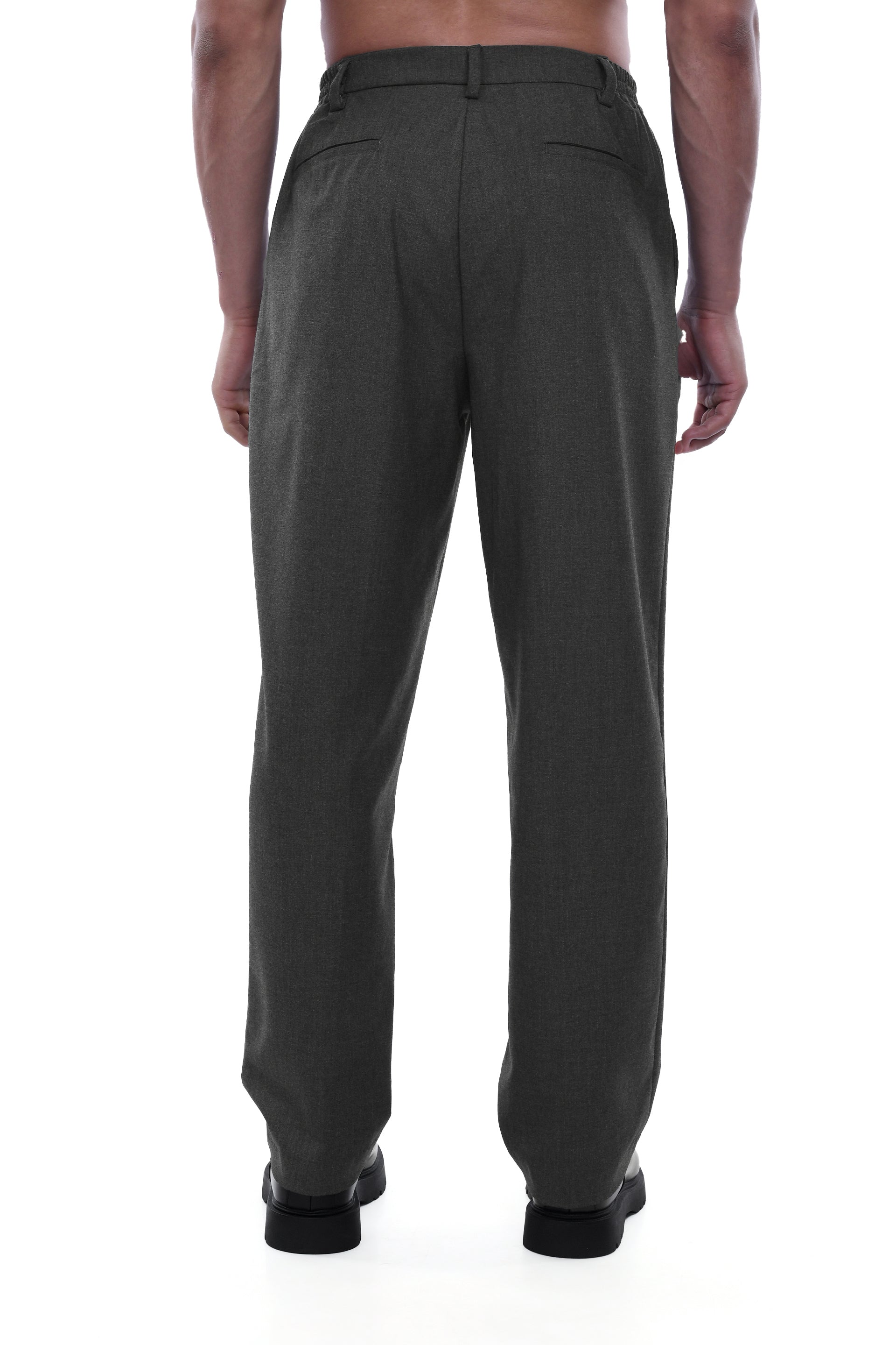SOFT IRON RELAXED TROUSERS IN GREY