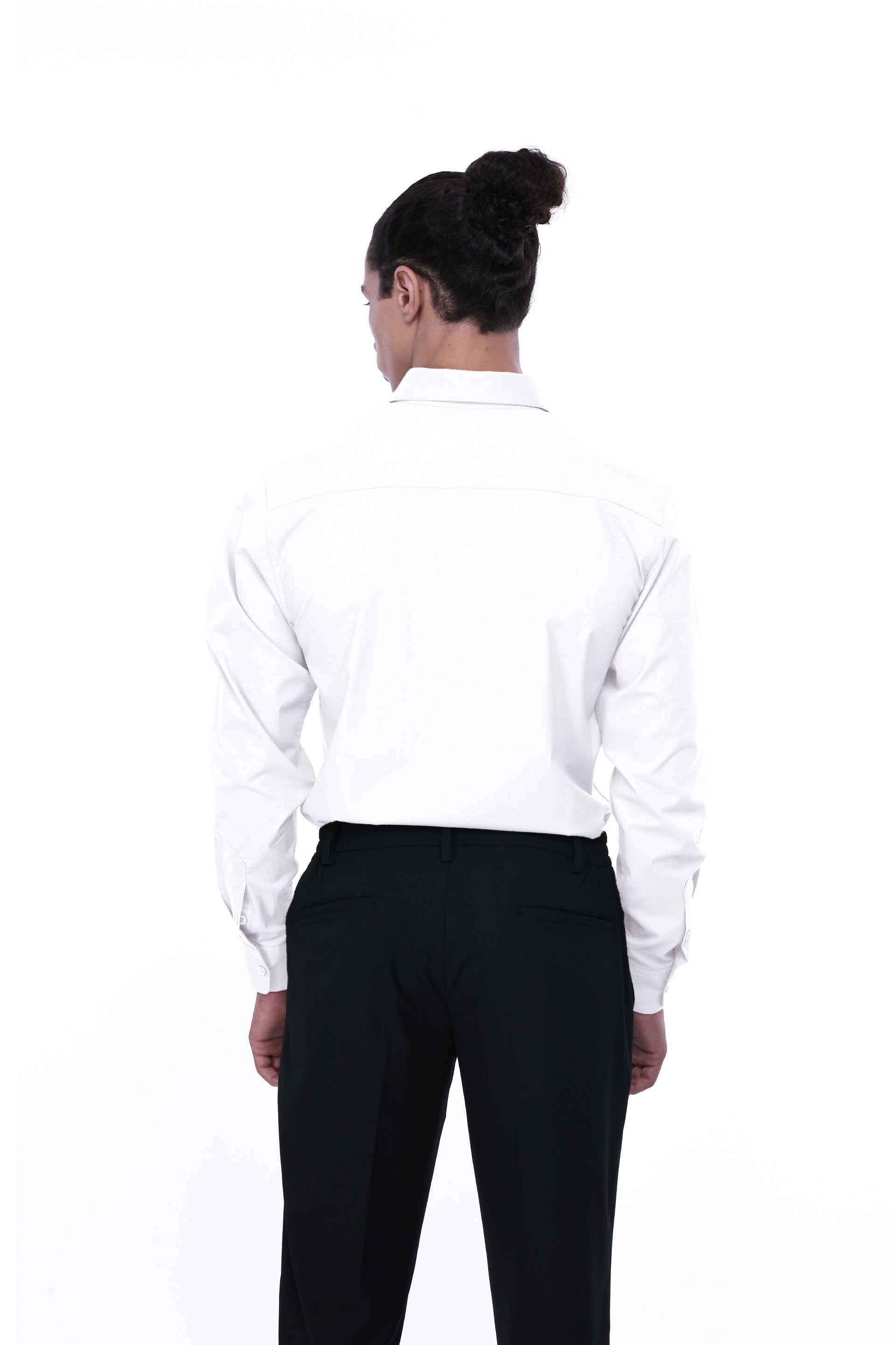 Easy Iron Office Stretch Shirt In White