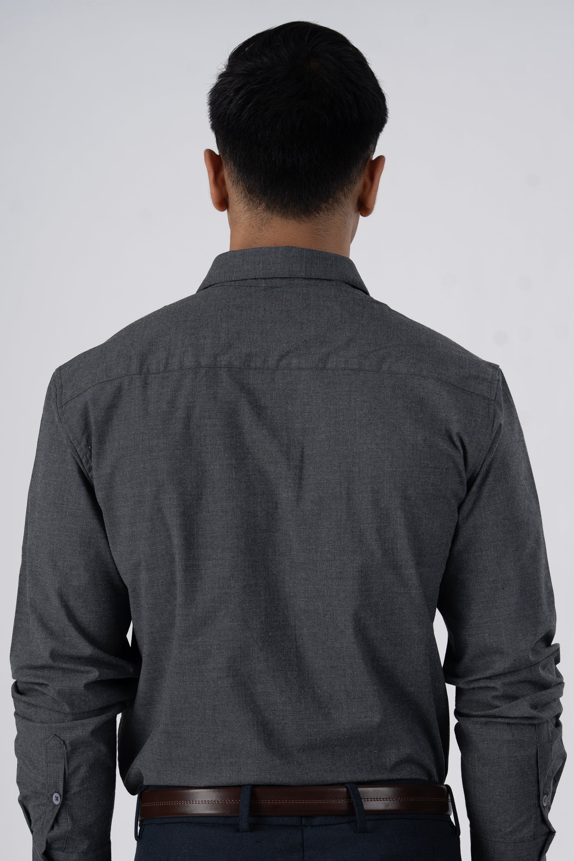 Easy Iron Office Stretch Shirt In Grey