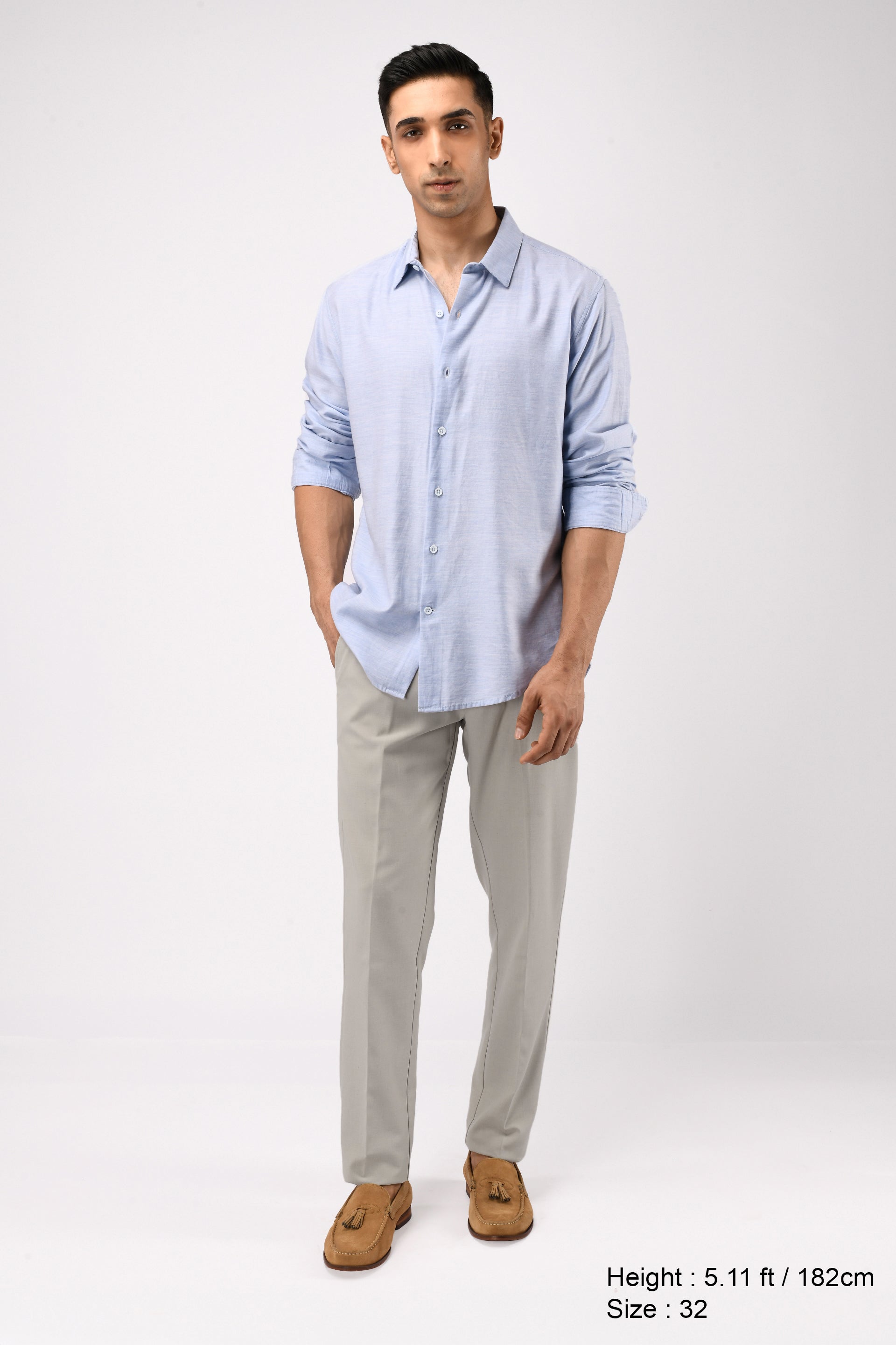 SOFT IRON TAILORED TROUSERS IN CREAM