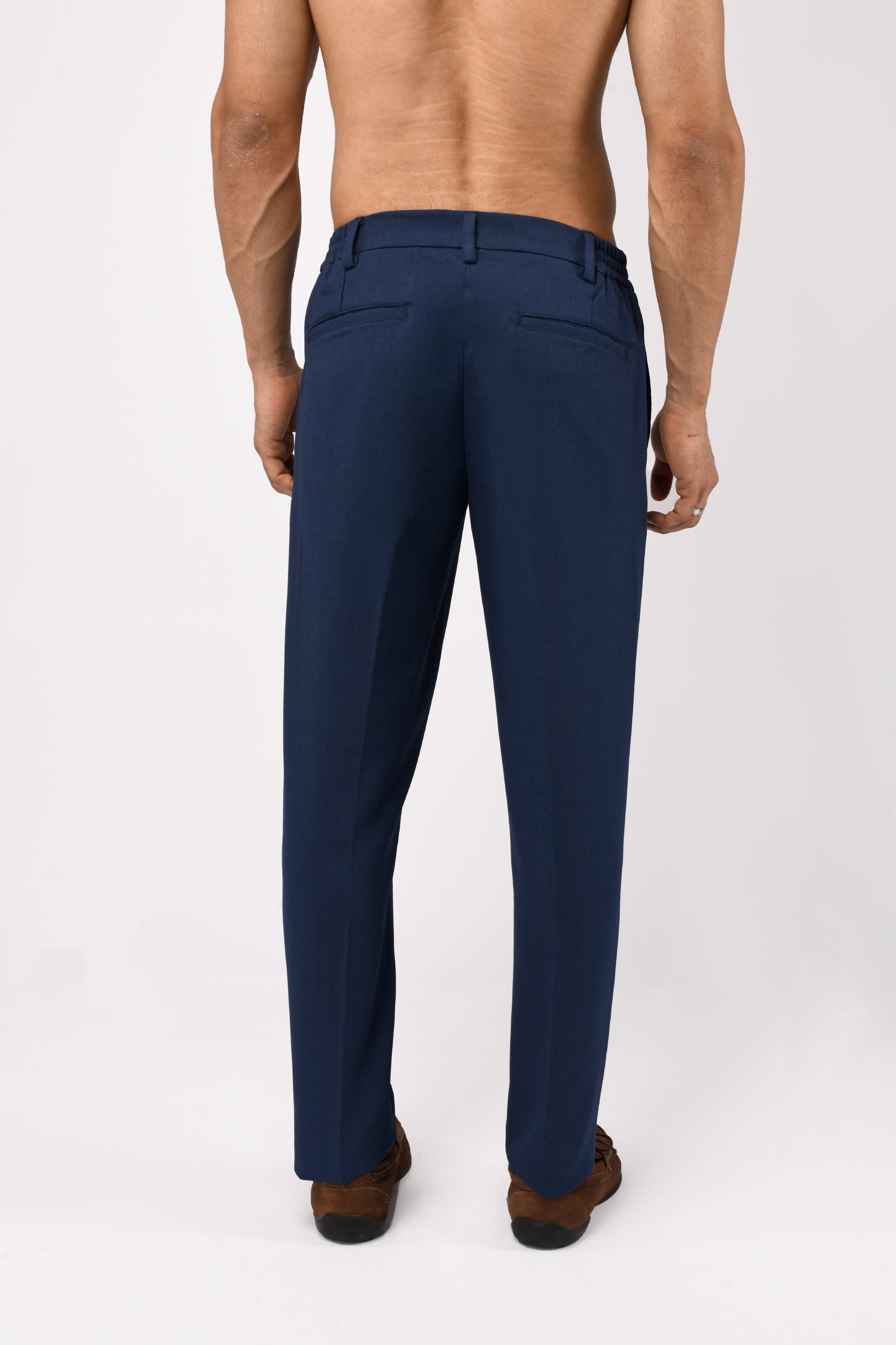 SOFT IRON TAILORED TROUSERS IN BLUE