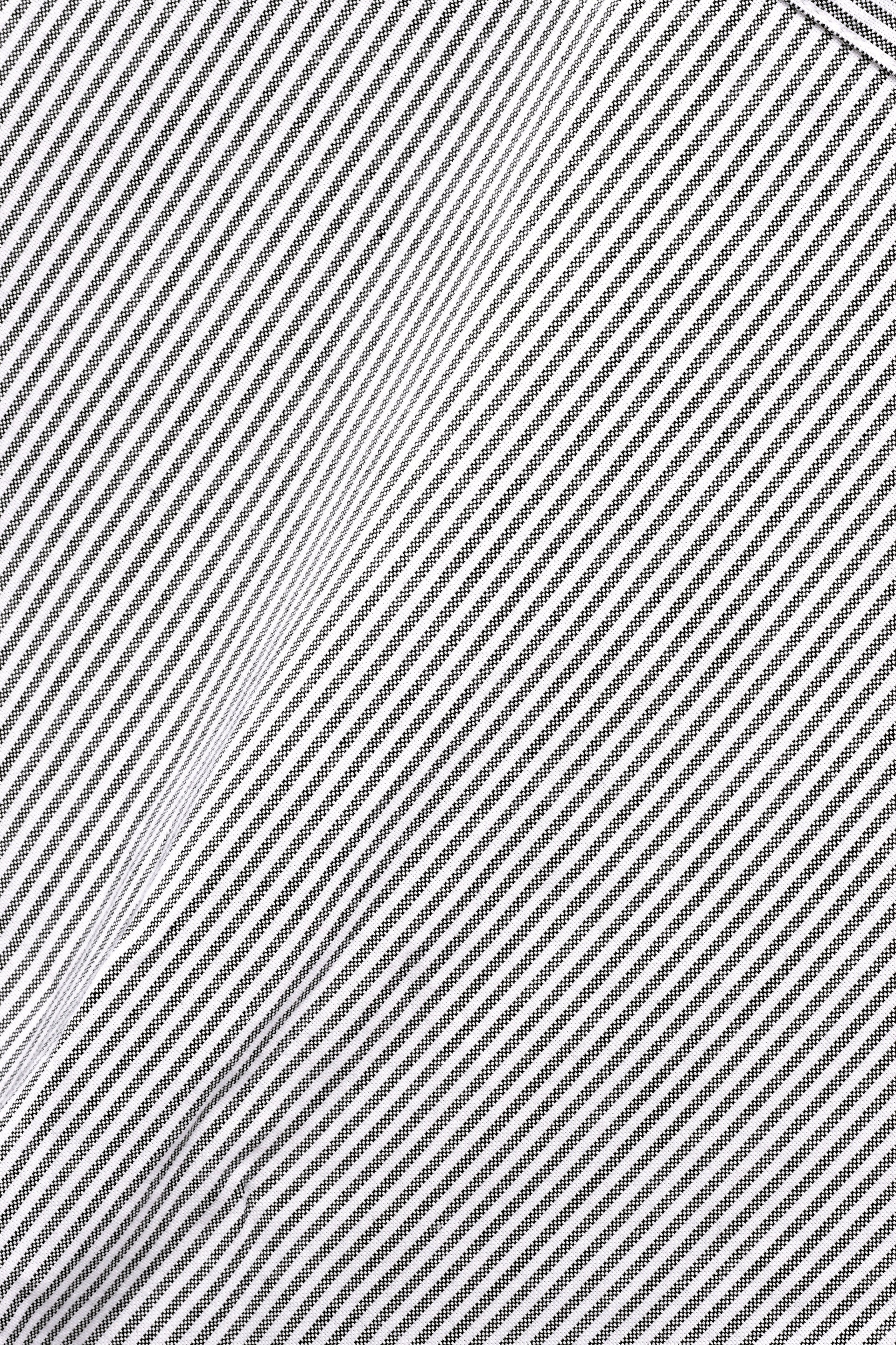 CLASSIC OXFORD STRIPE SHIRT IN GREY