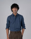 Classic Fused Linen Shirt In Ocean Blue
