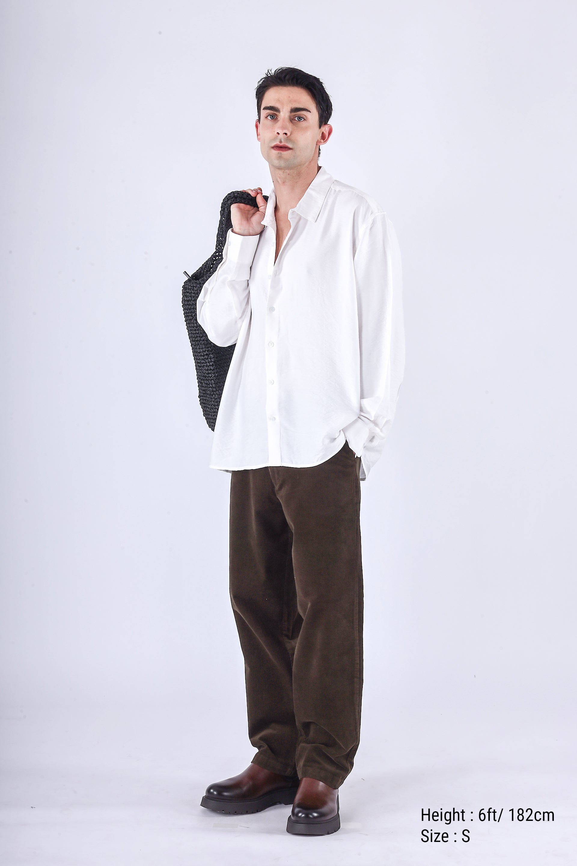 Relaxed Drape Shirt In White