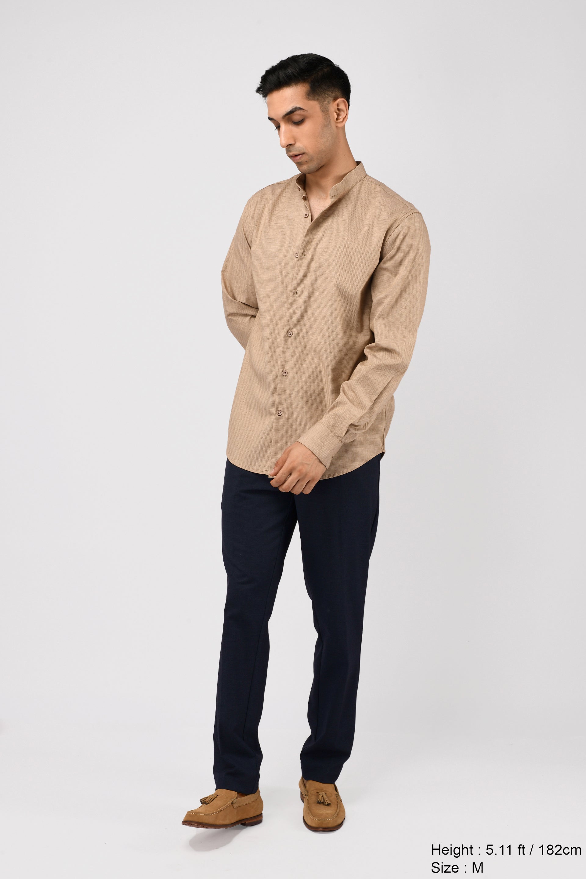 EASY IRON TAILORED TROUSERS IN BLUE