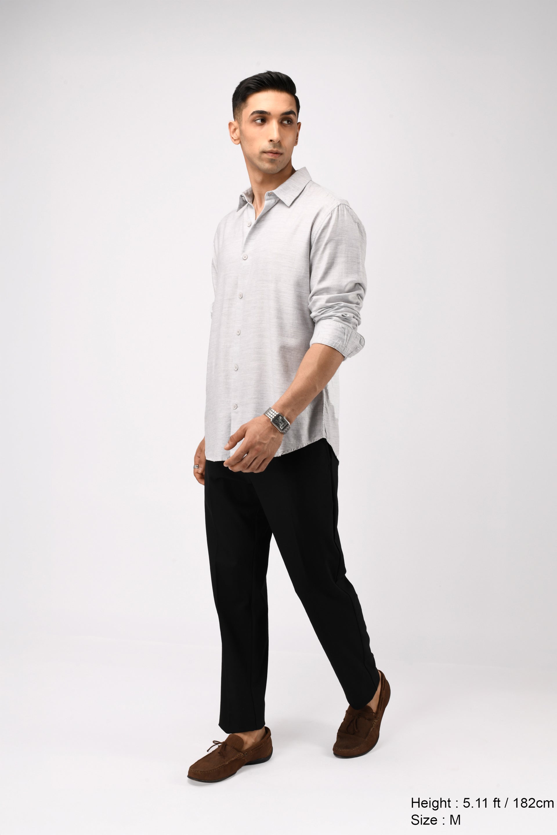 EASY IRON TAILORED TROUSERS IN BLACK
