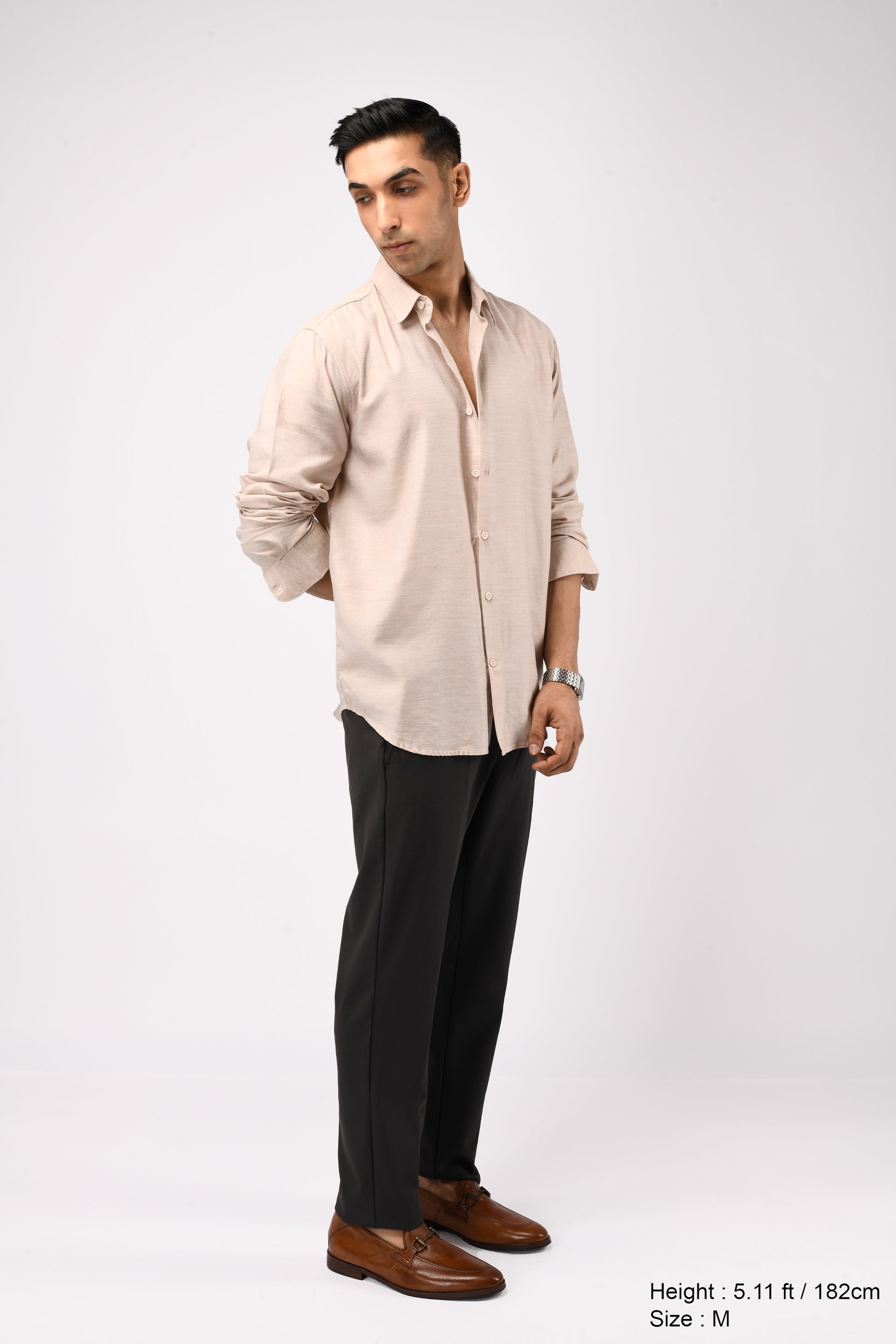 EASY IRON TAILORED TROUSERS IN DARK GREY