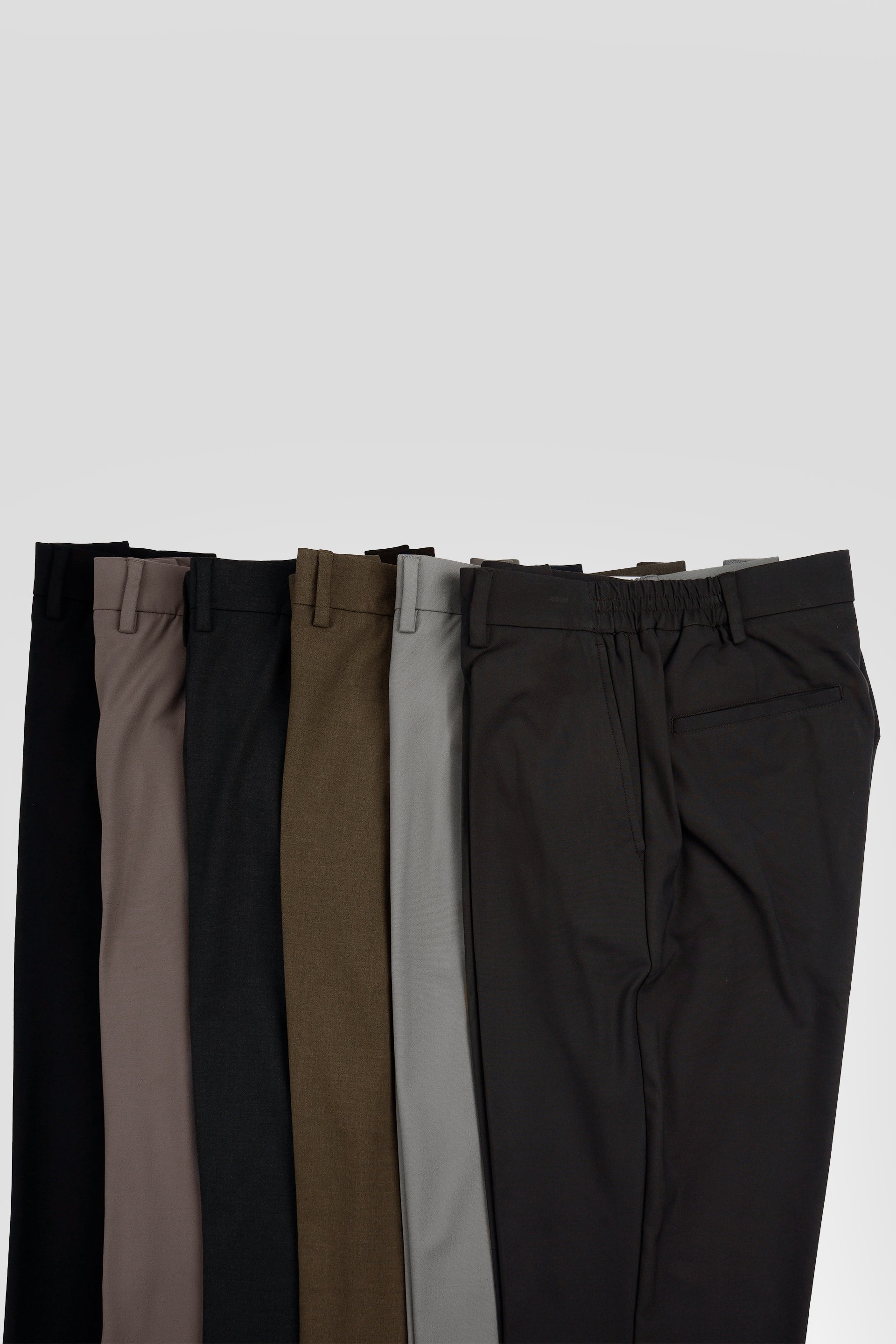 EASY IRON TAILORED TROUSERS IN DARK GREY