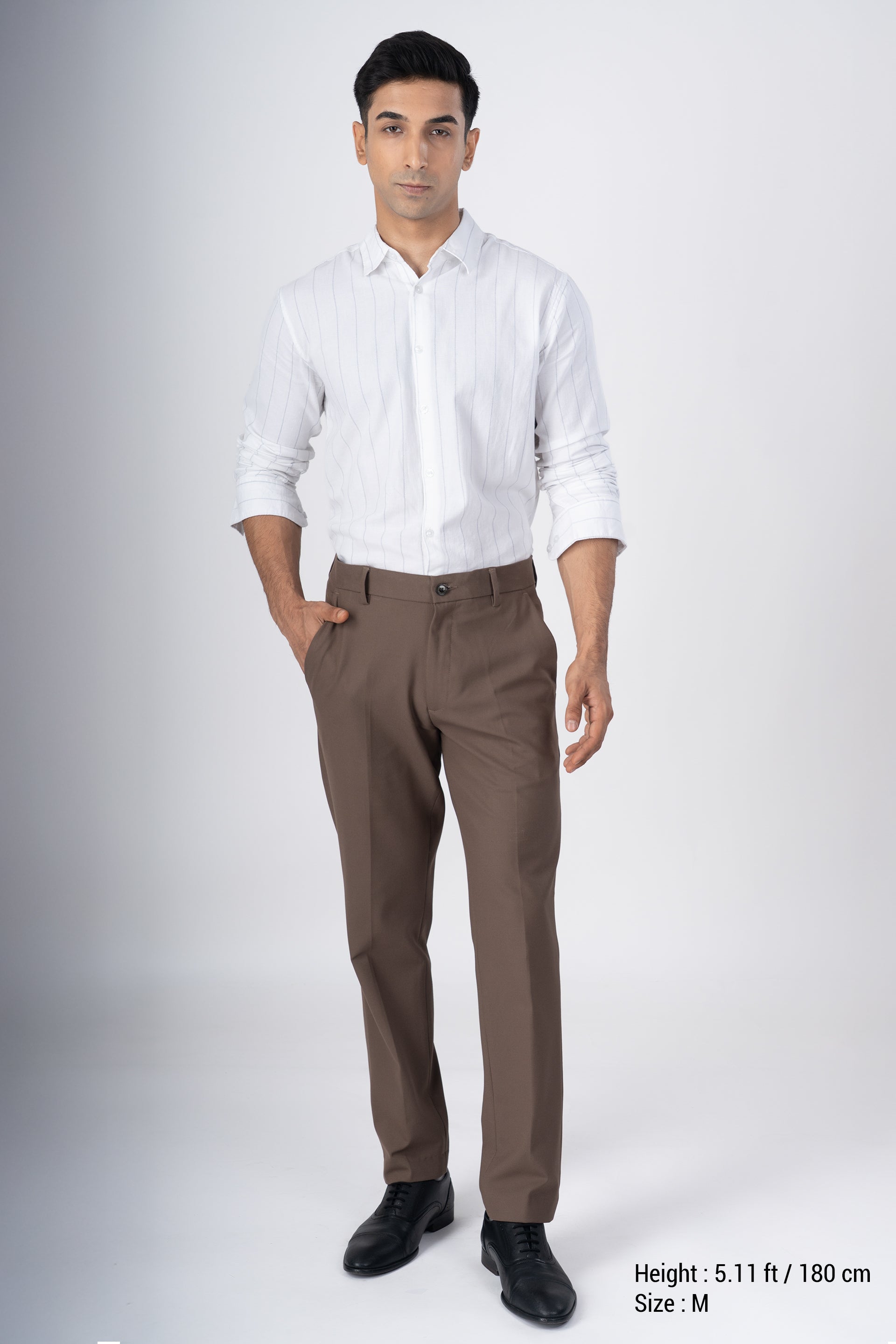 Soft Stripe Tailored Shirt In White
