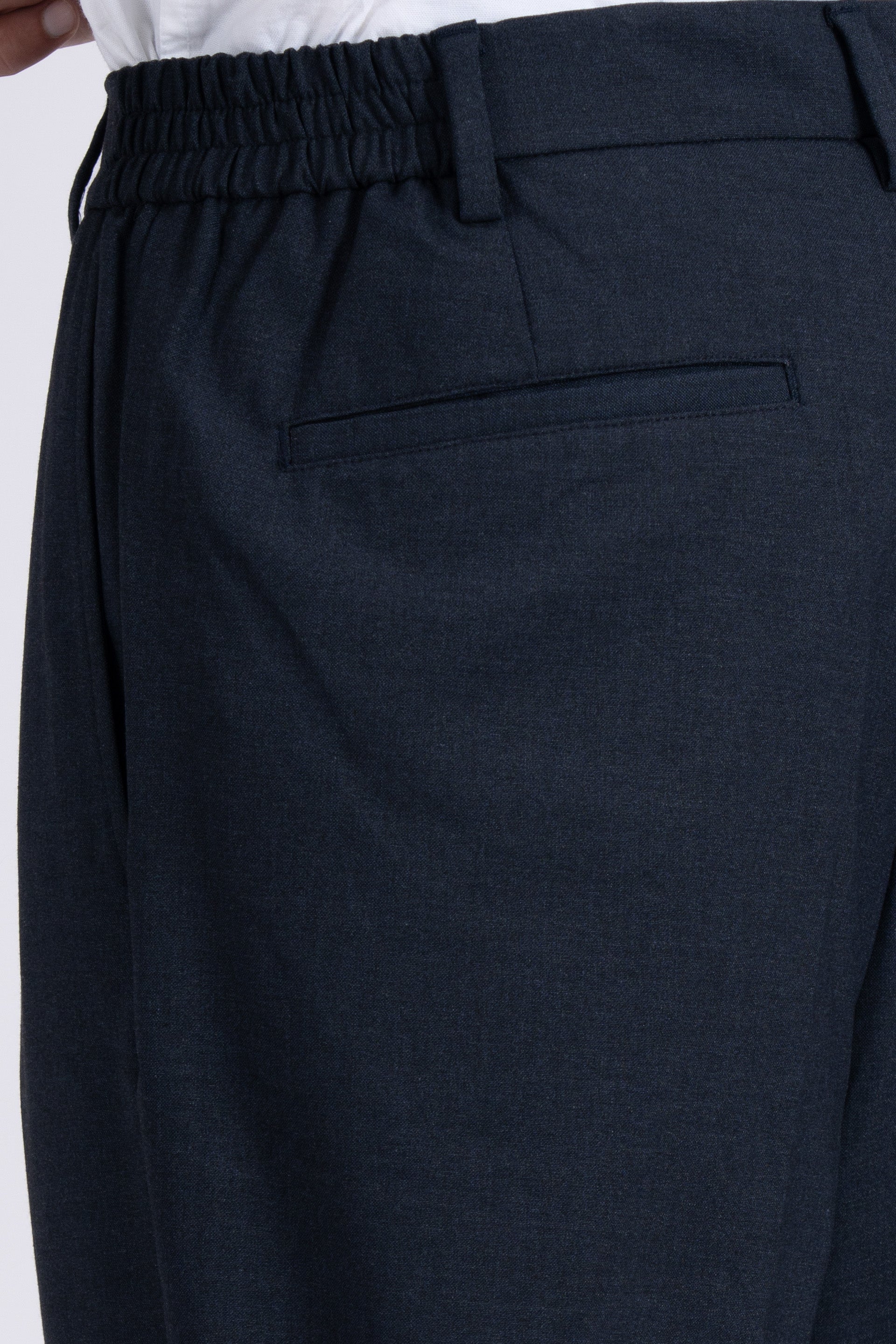 Easy Iron Flexi Relaxed Trouser In Blue