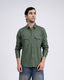 Classic Cotton Cargo Shirt In Green