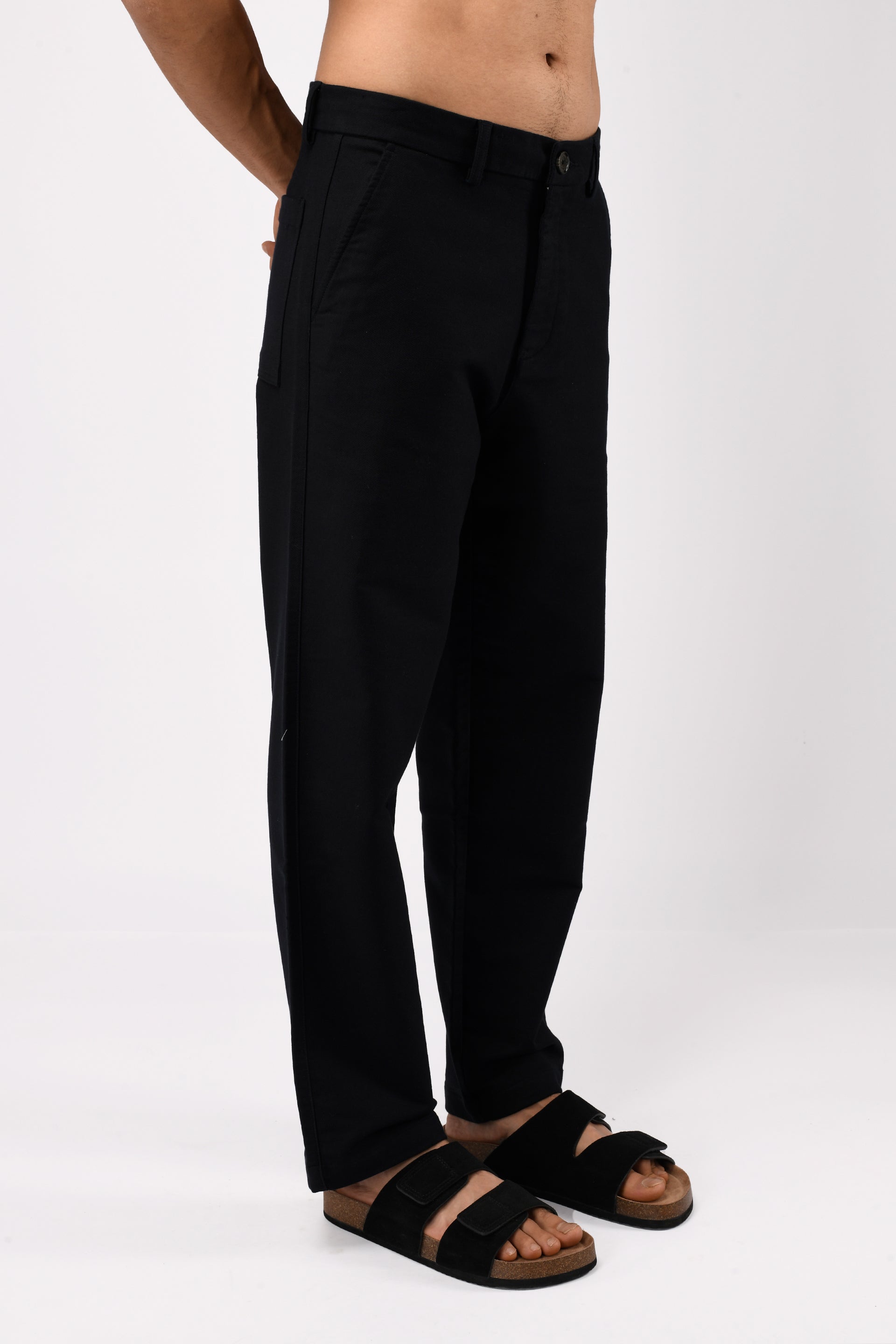 Soft Modal Relaxed Trouser In Blue