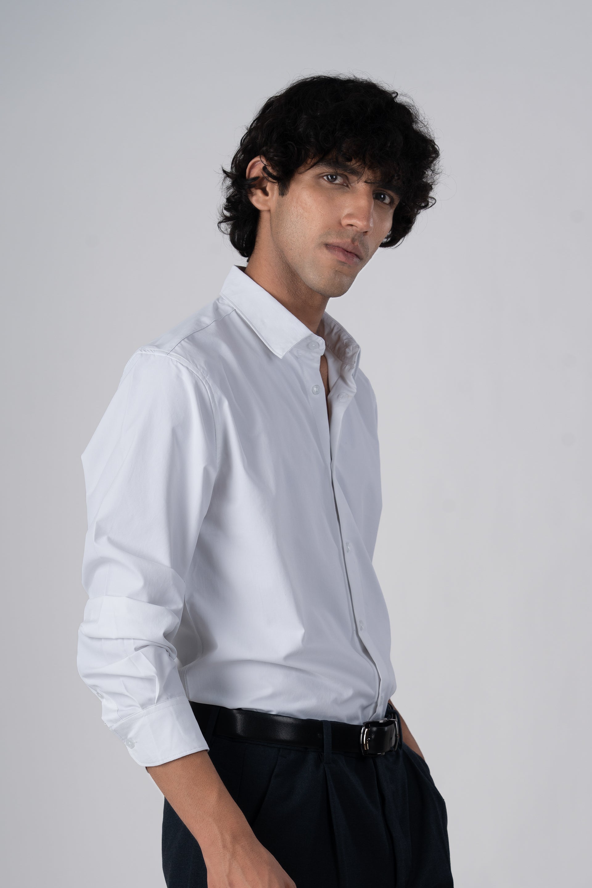 Featherlite Wrinkle Resistant Shirt In White