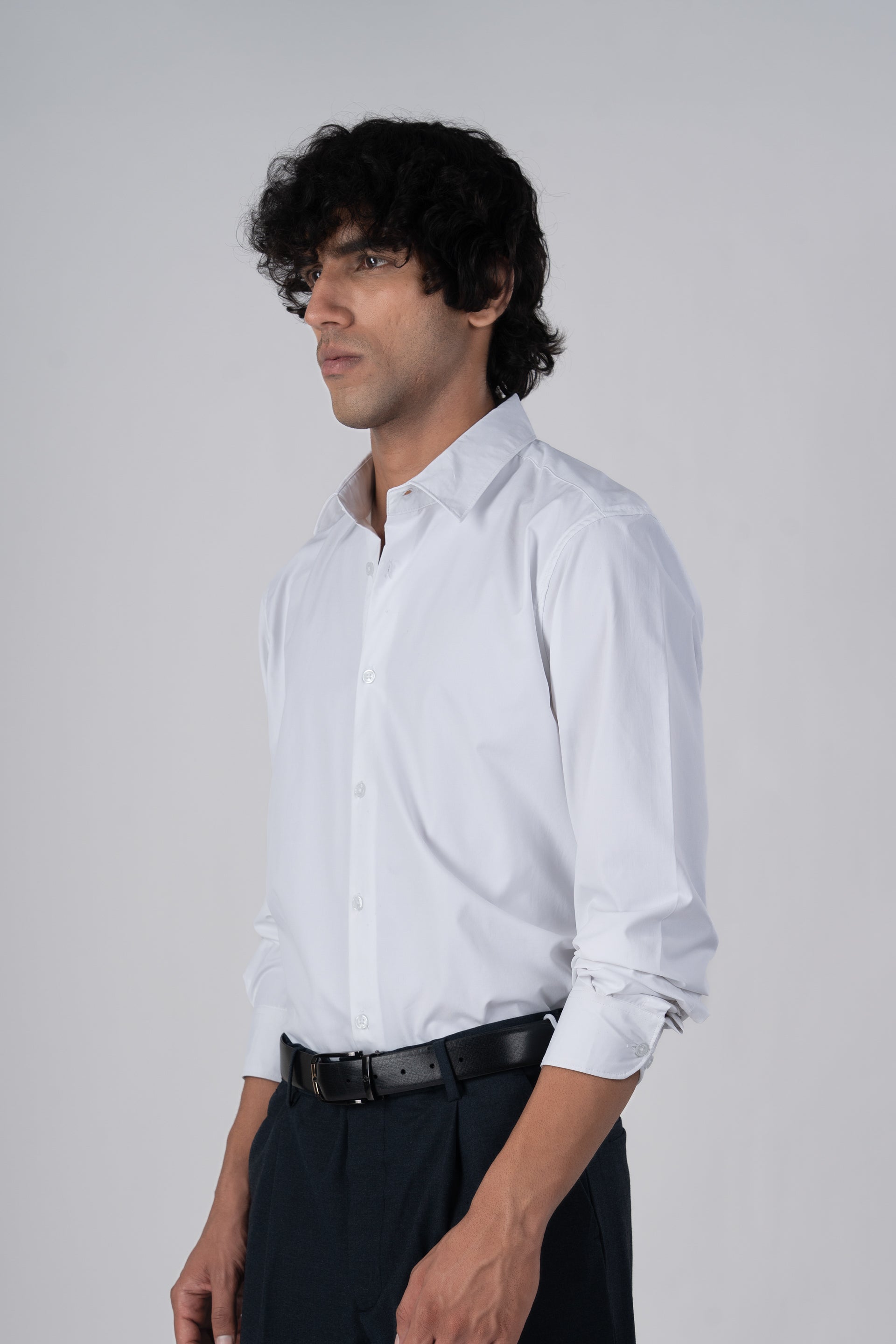 Featherlite Wrinkle Resistant Shirt In White