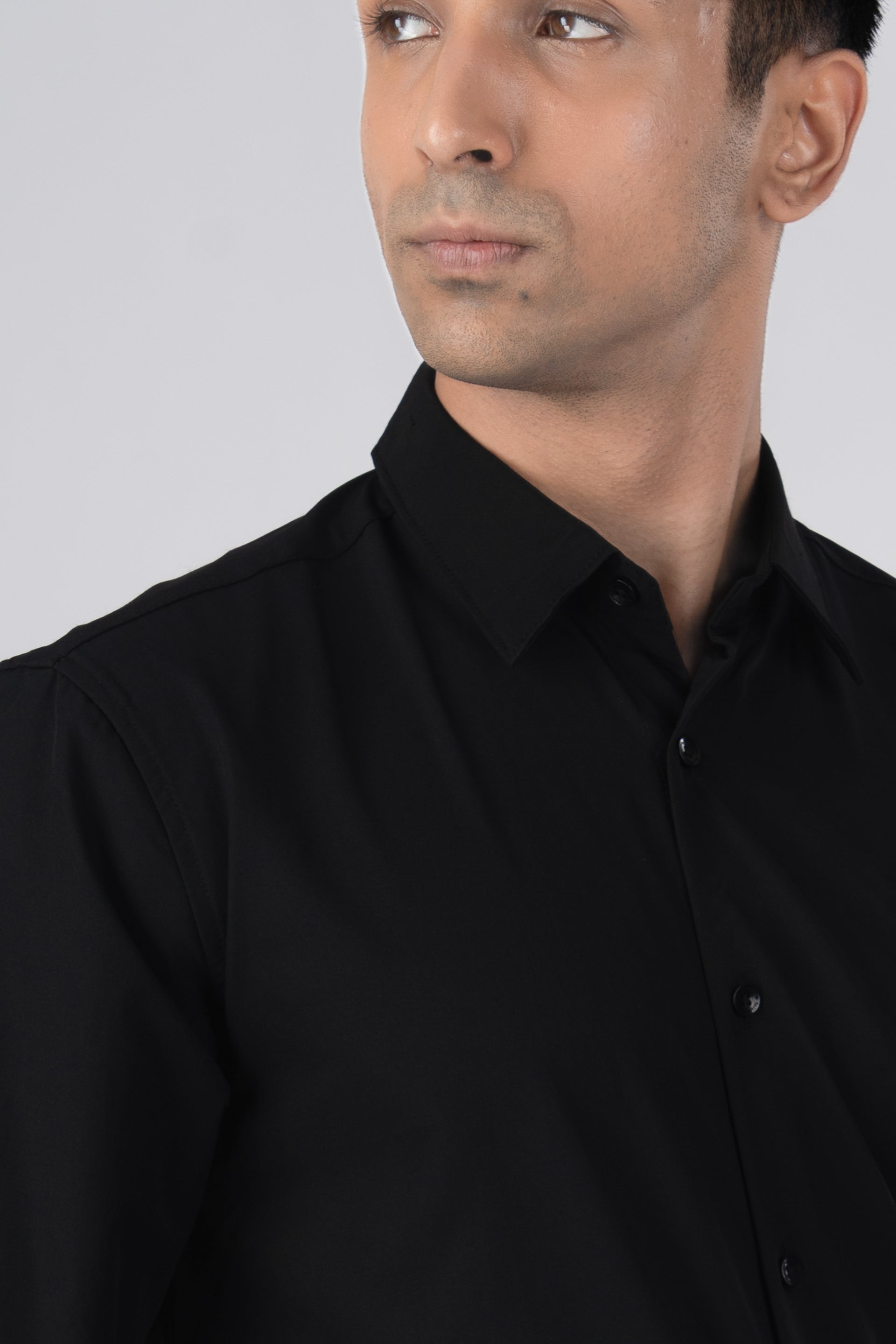 Featherlite Wrinkle Resistant Shirt In Black