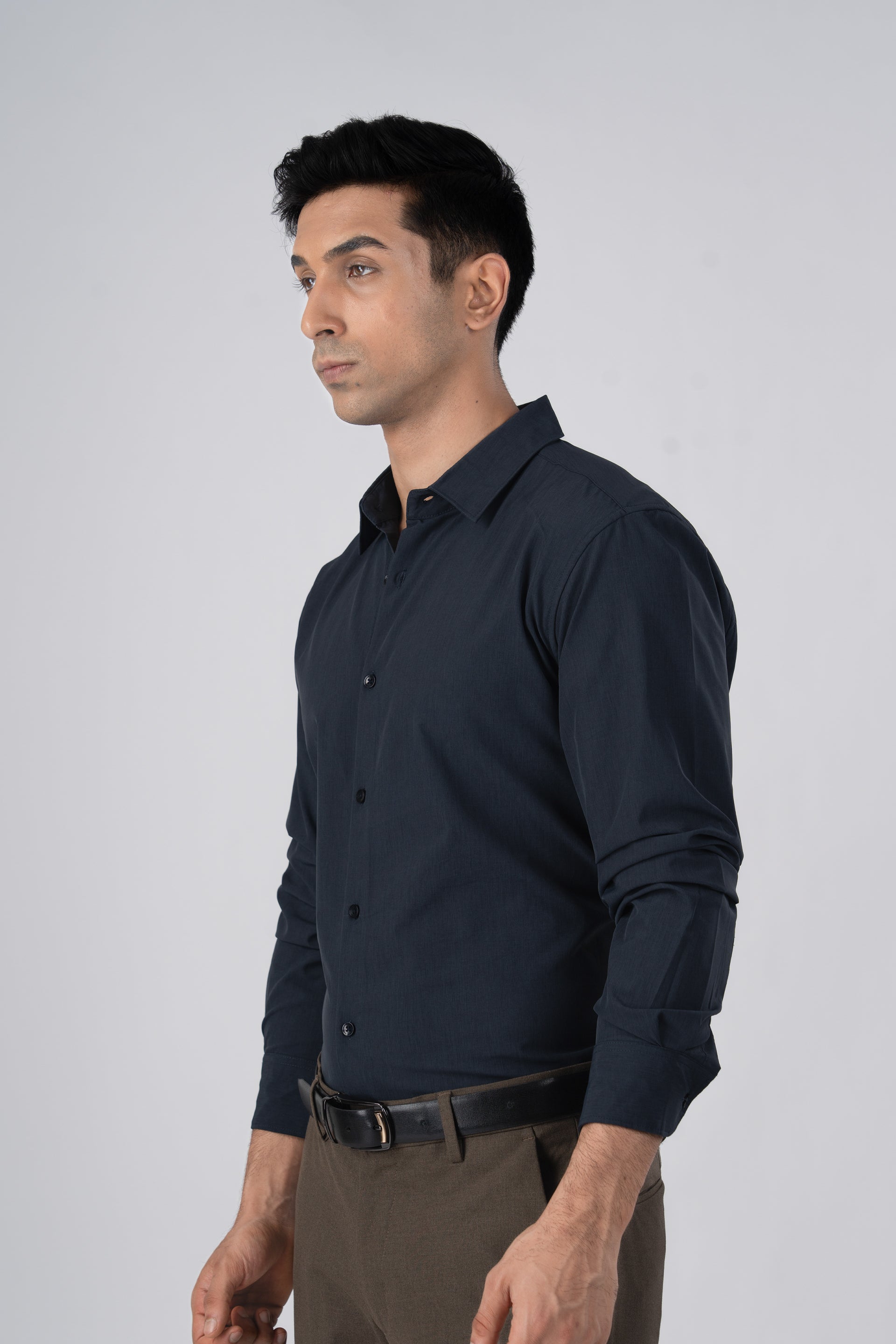 Featherlite Wrinkle Resistant Shirt In Grey