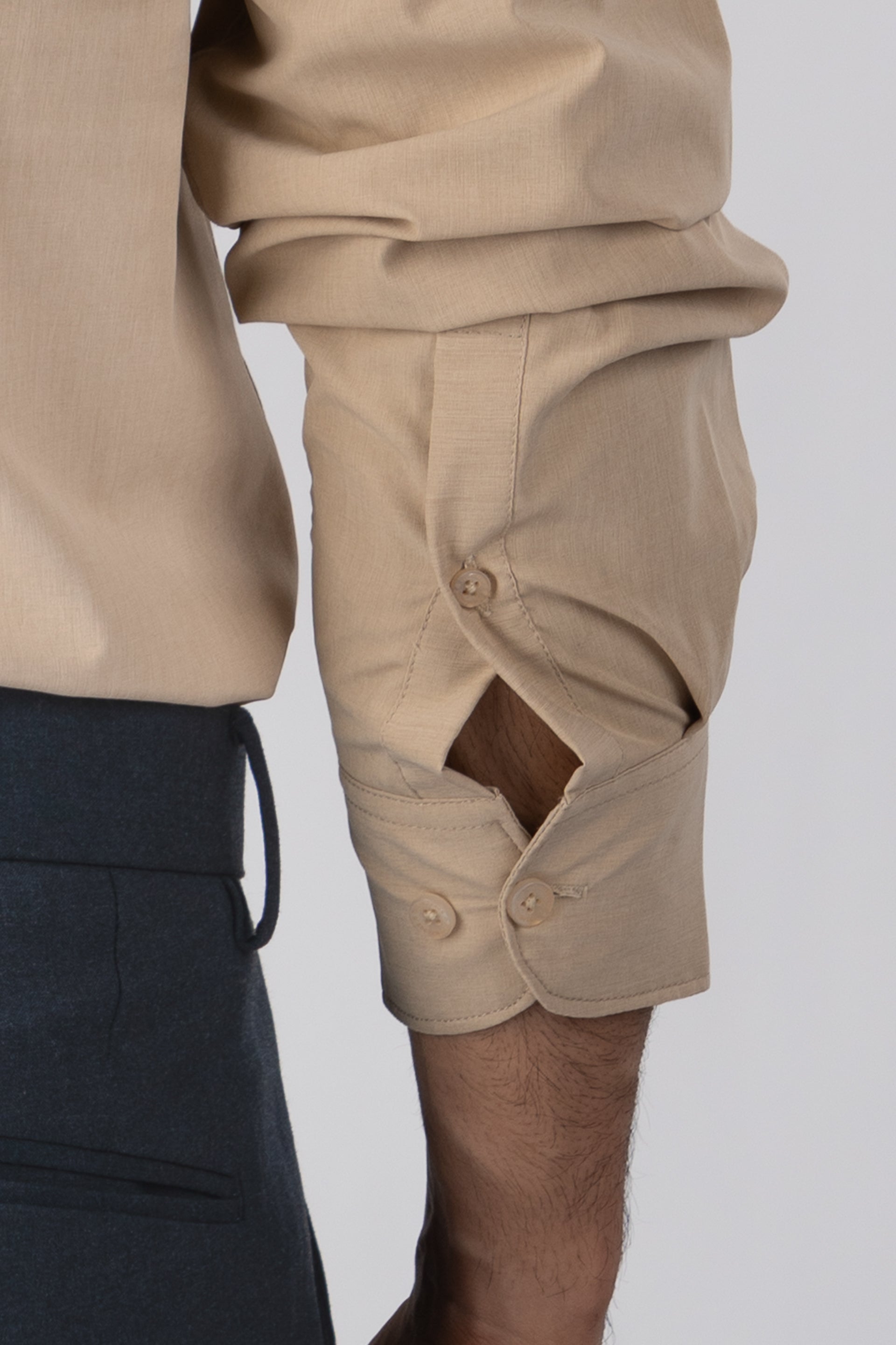 Featherlite Wrinkle Resistant Shirt In Cream