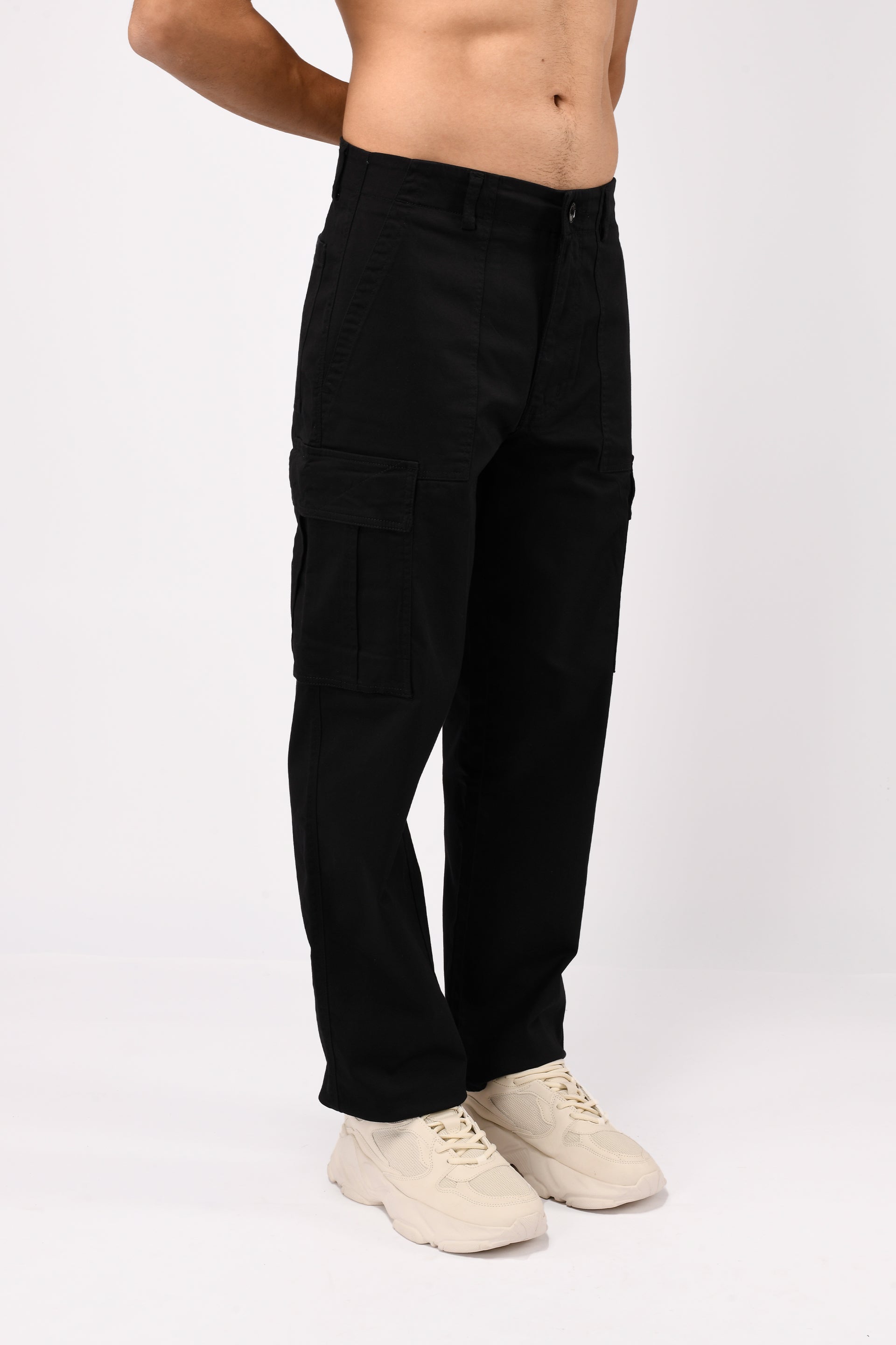 Carpenter Relaxed Cargos In Black