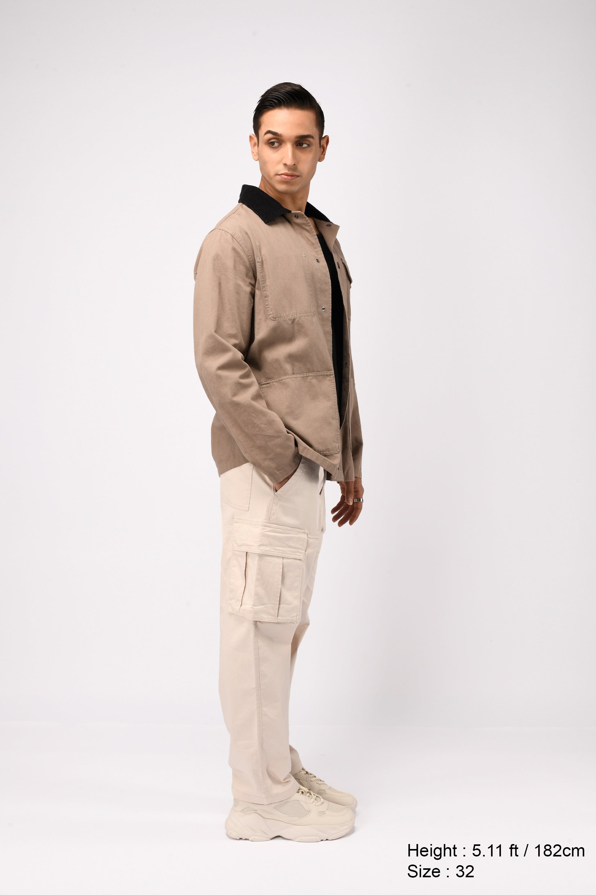 Carpenter Relaxed Cargos In Cream