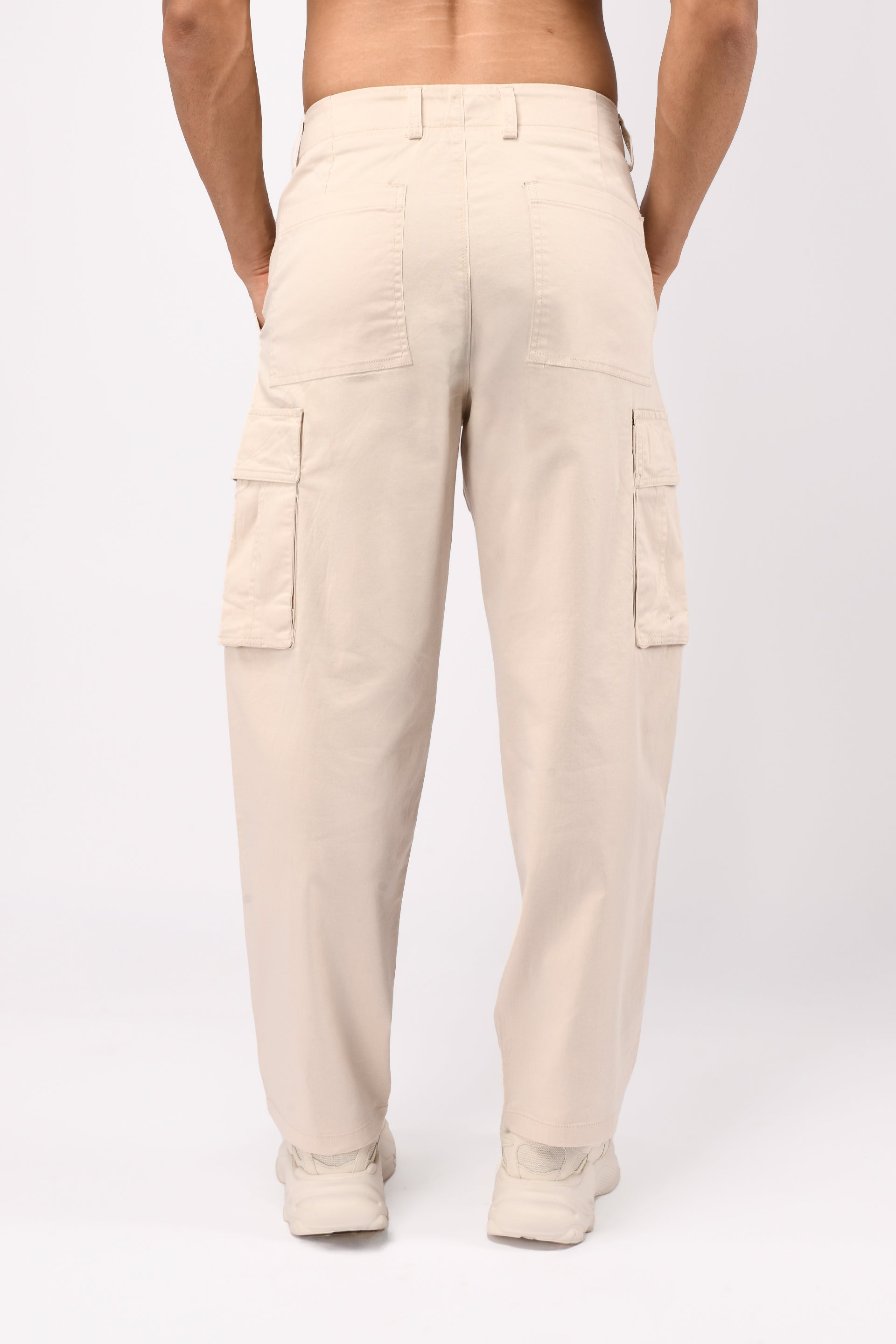 Carpenter Relaxed Cargos In Cream