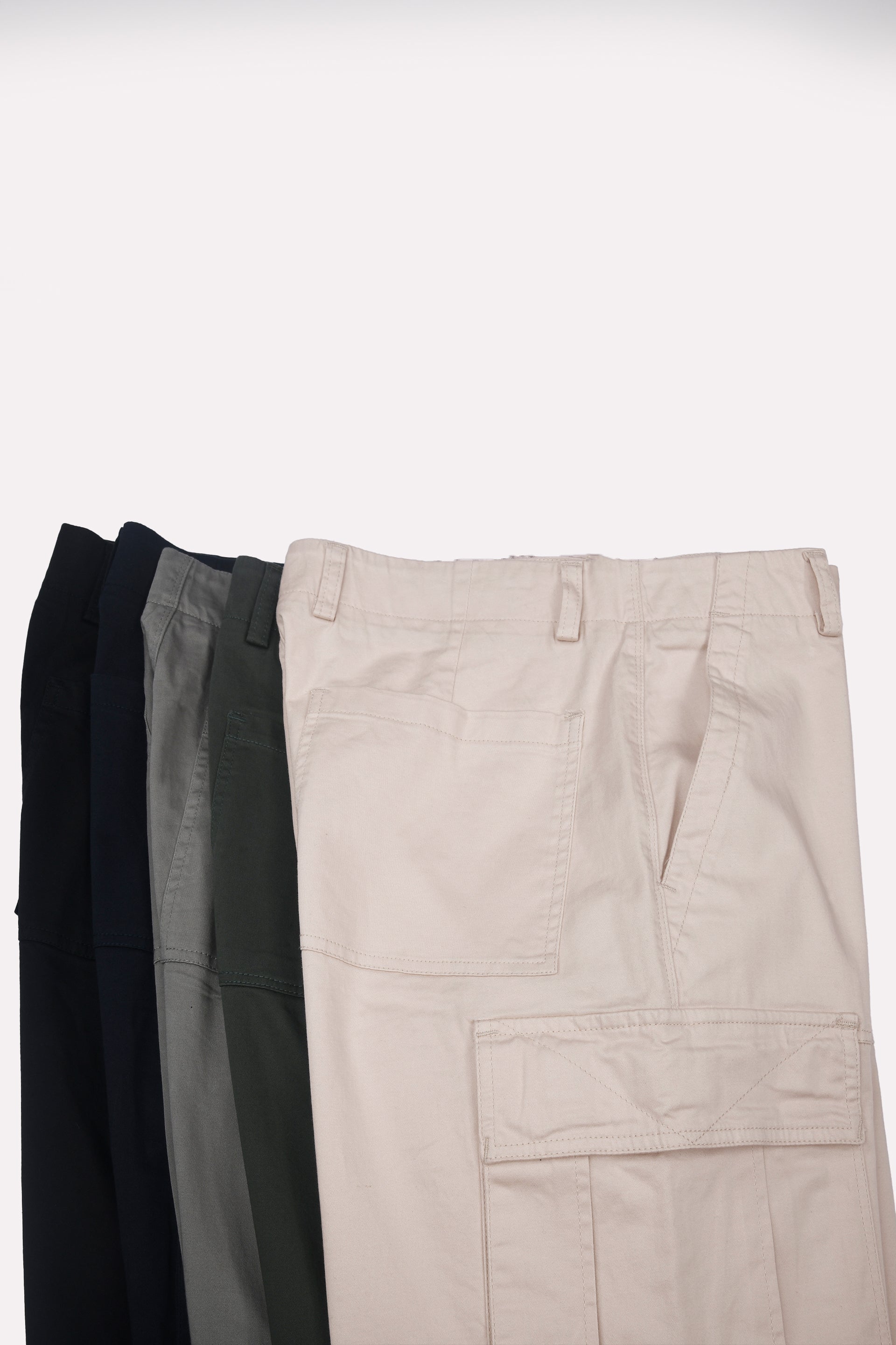 Carpenter Relaxed Cargos In Cream