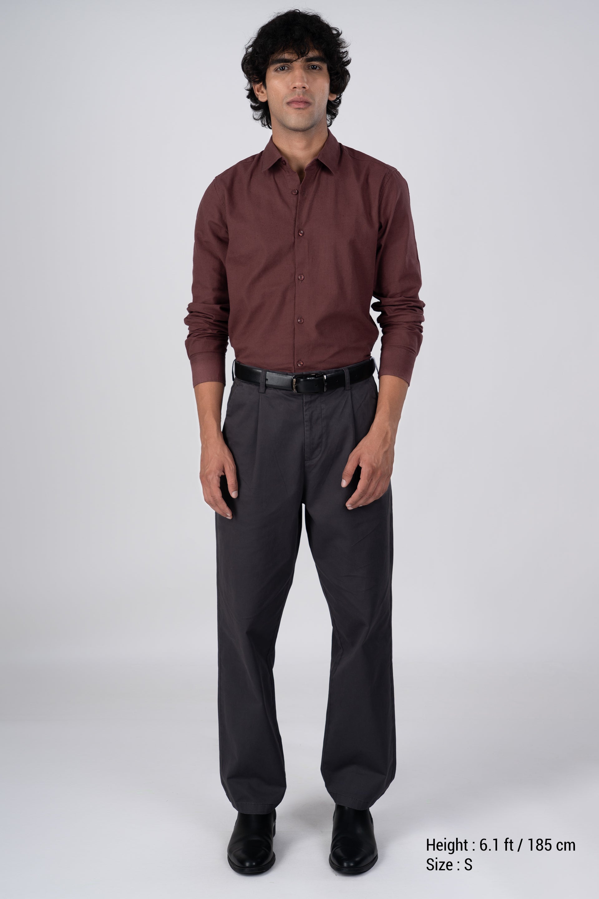 Premium Linen Griege Shirt In Peach