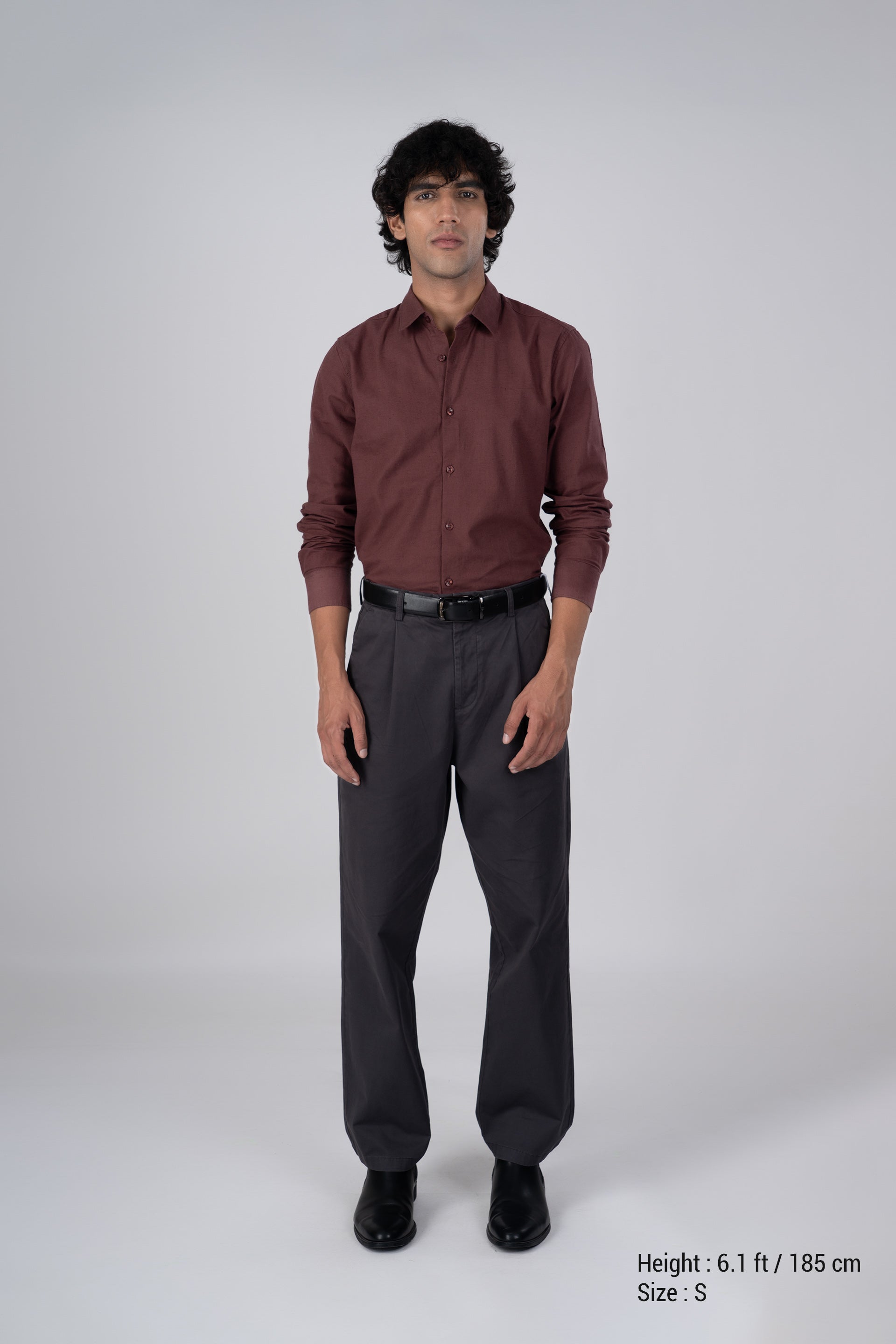 Premium Linen Griege Shirt In Peach