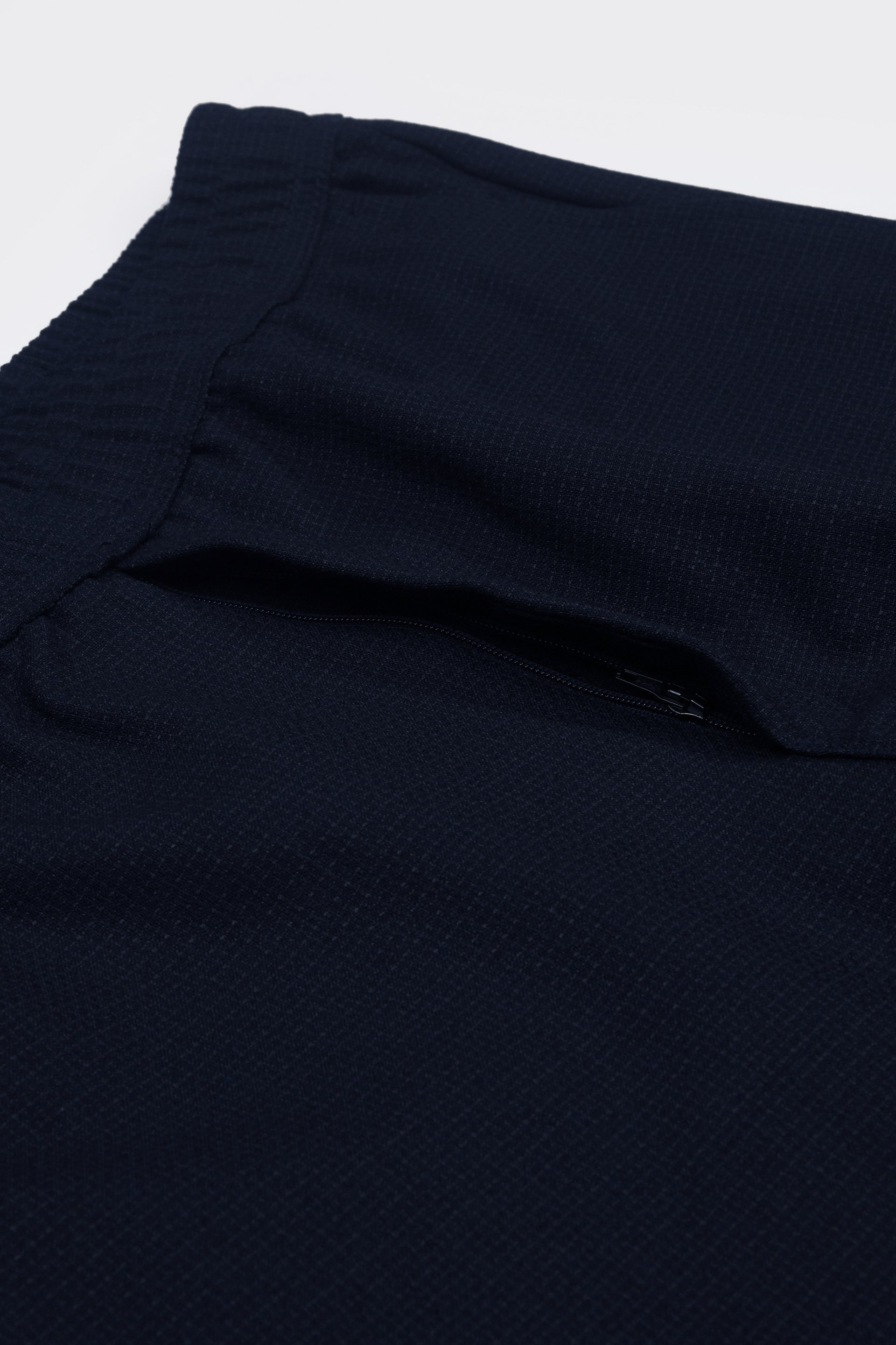 EASY IRON TEXTURED FLEXIWAIST TAILORED TROUSERS IN BLUE