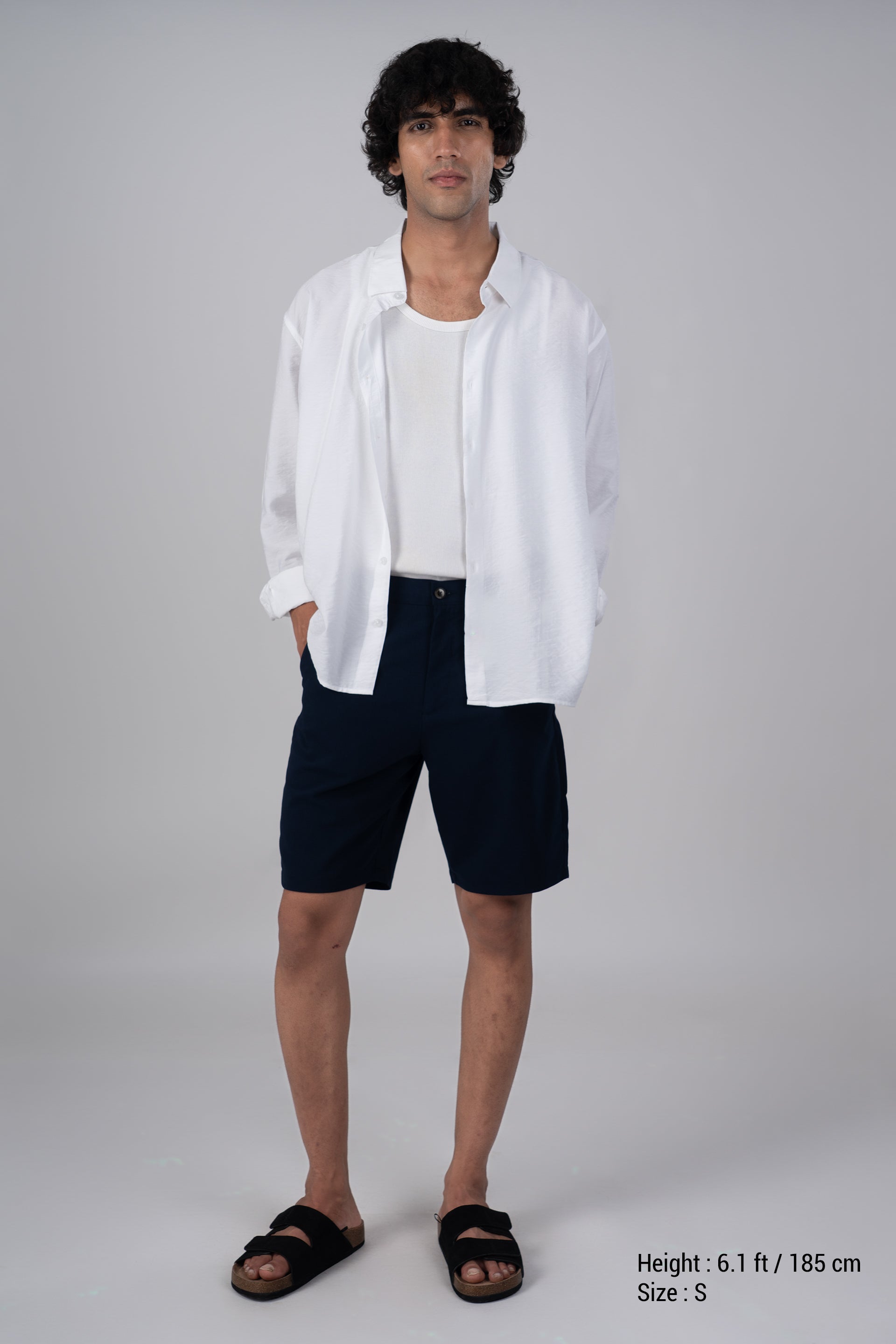 Soft Nylon Relaxed Shirt In White