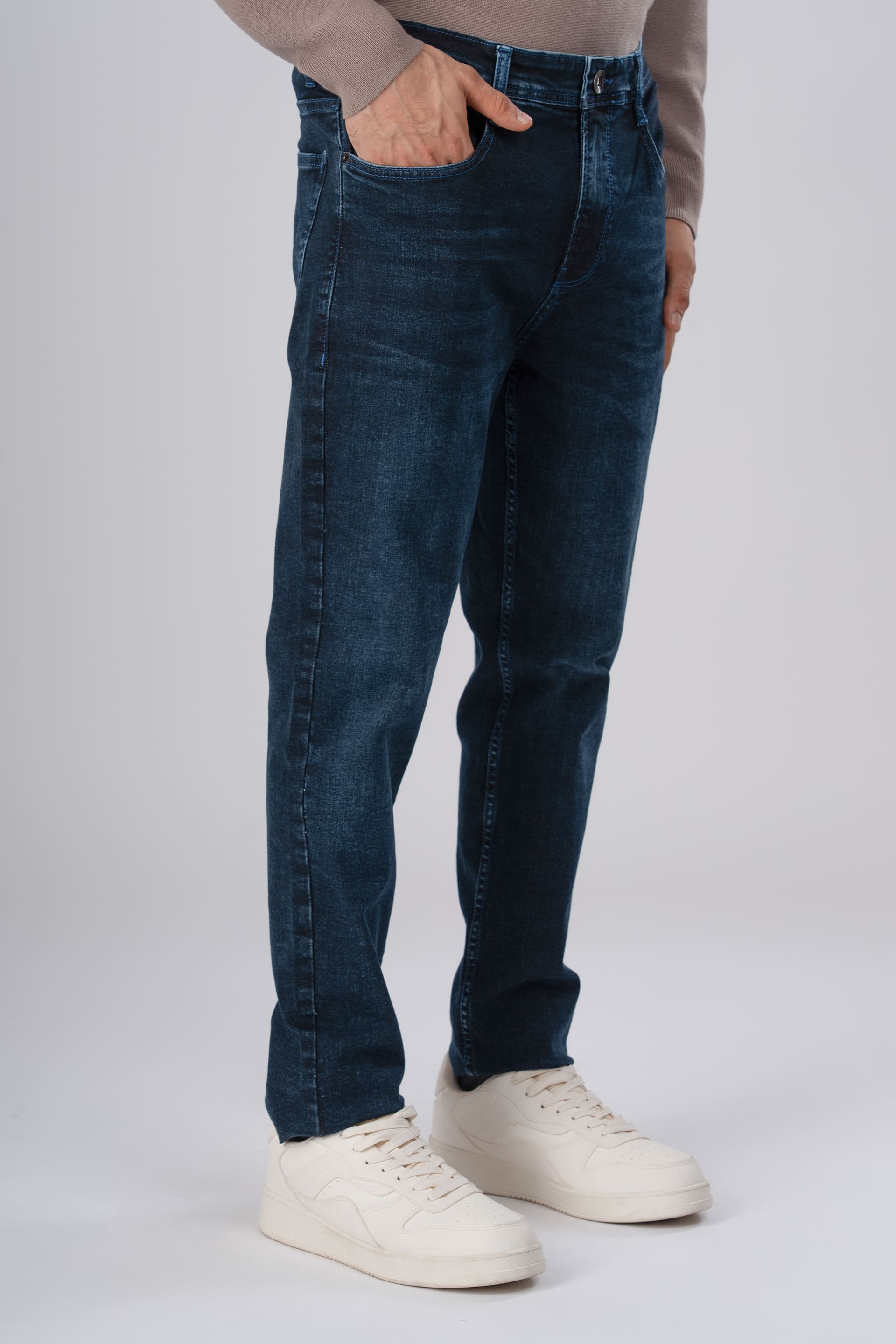 Classic Edge Tailored Denim In Bright Blue