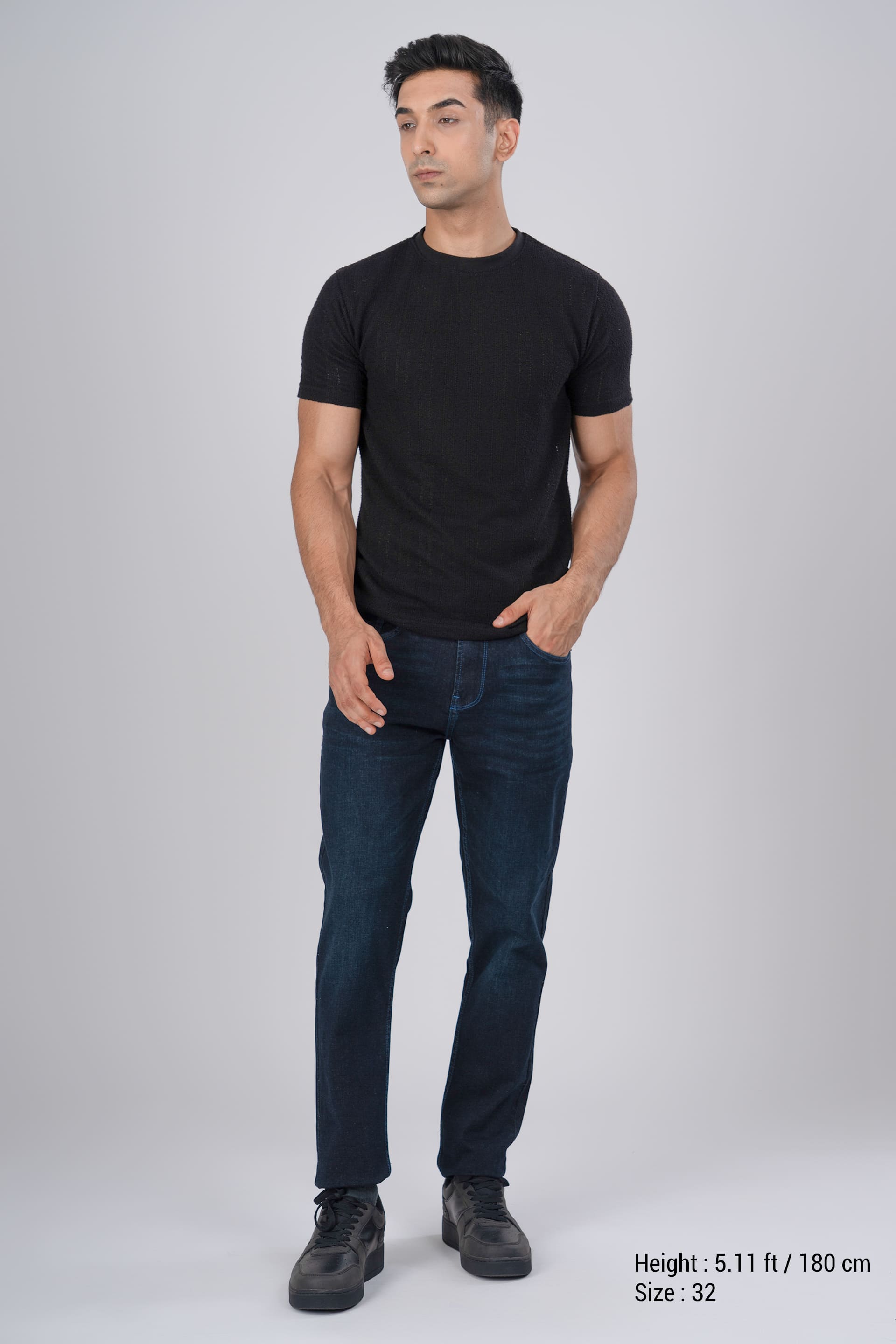 Classic Edge Tailored Denim In Dark Blue