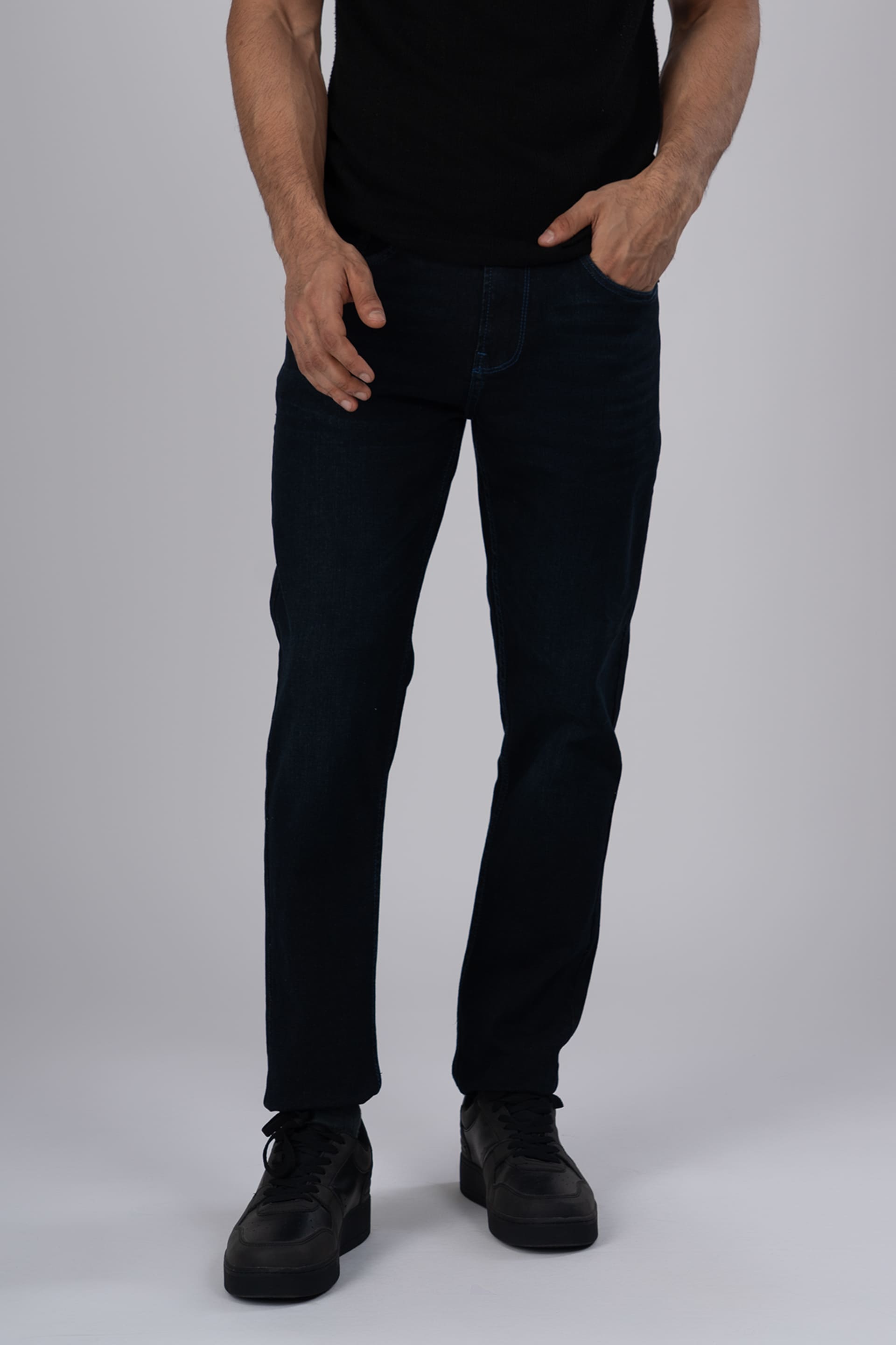 Classic Edge Tailored Denim In Dark Blue