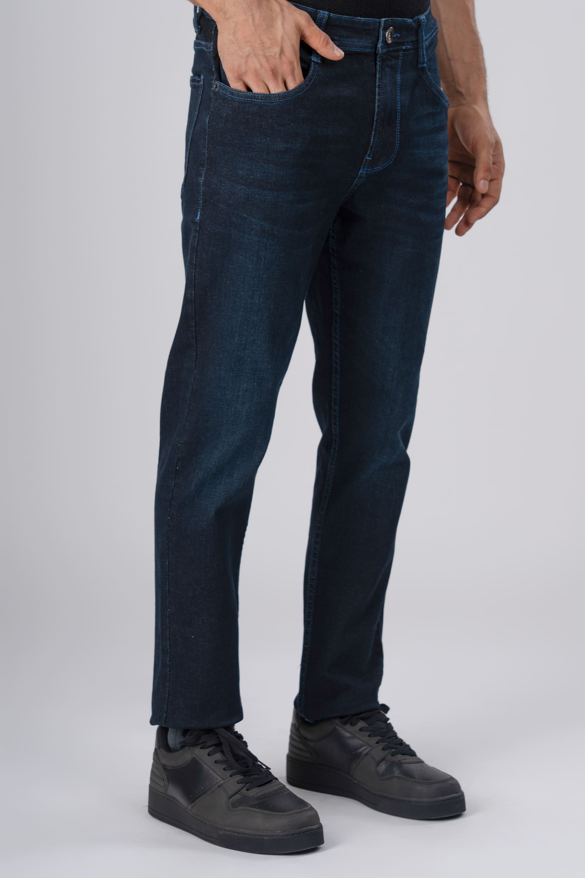 Classic Edge Tailored Denim In Dark Blue