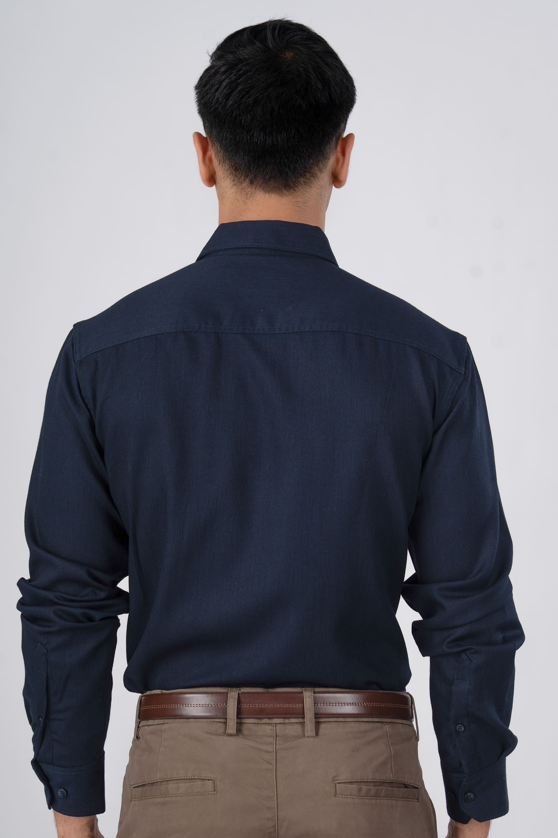 Easy Iron Cord Cargo Shirt In Navy