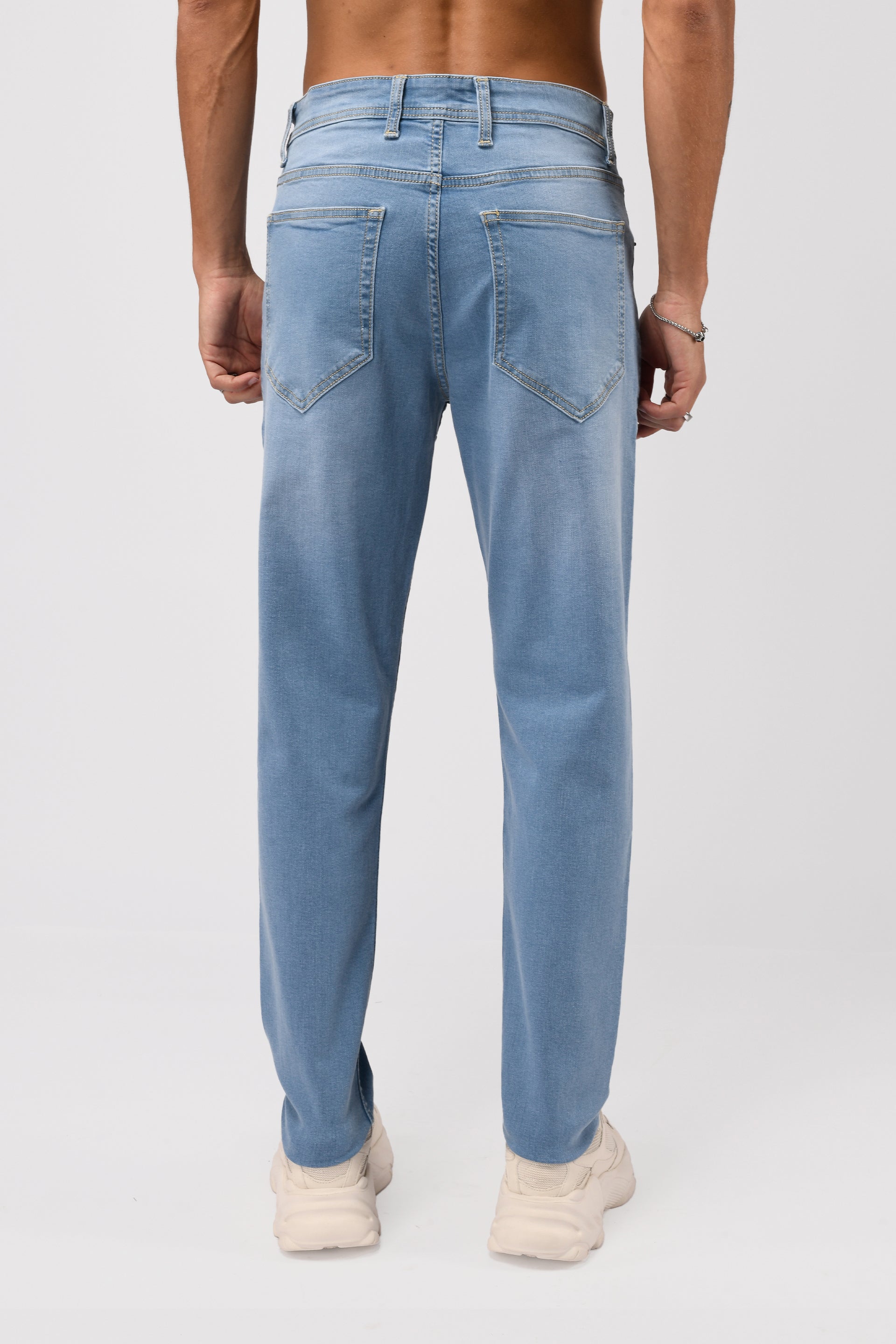 Classic Edge Tailored Denim In Light Blue