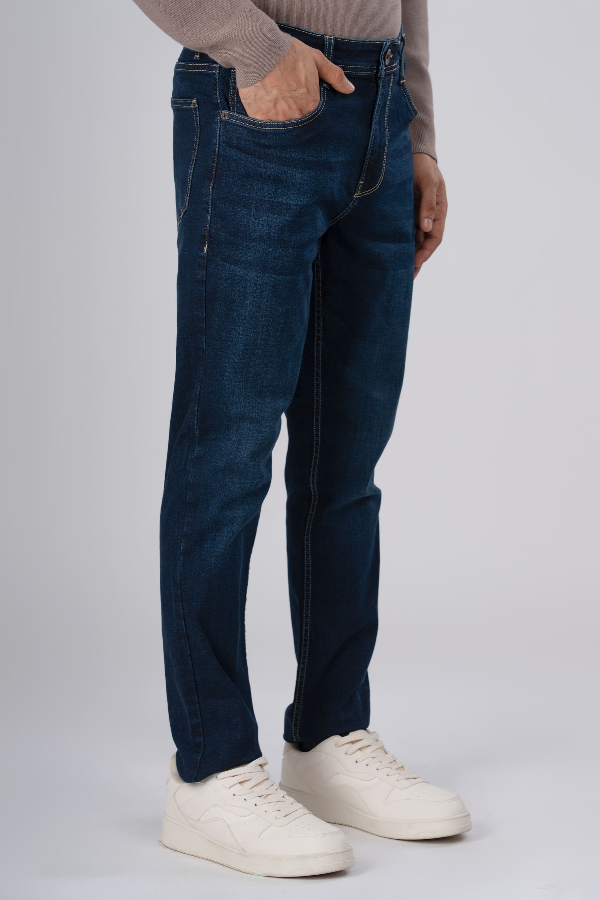Classic Edge Tailored Denim In Deep Blue
