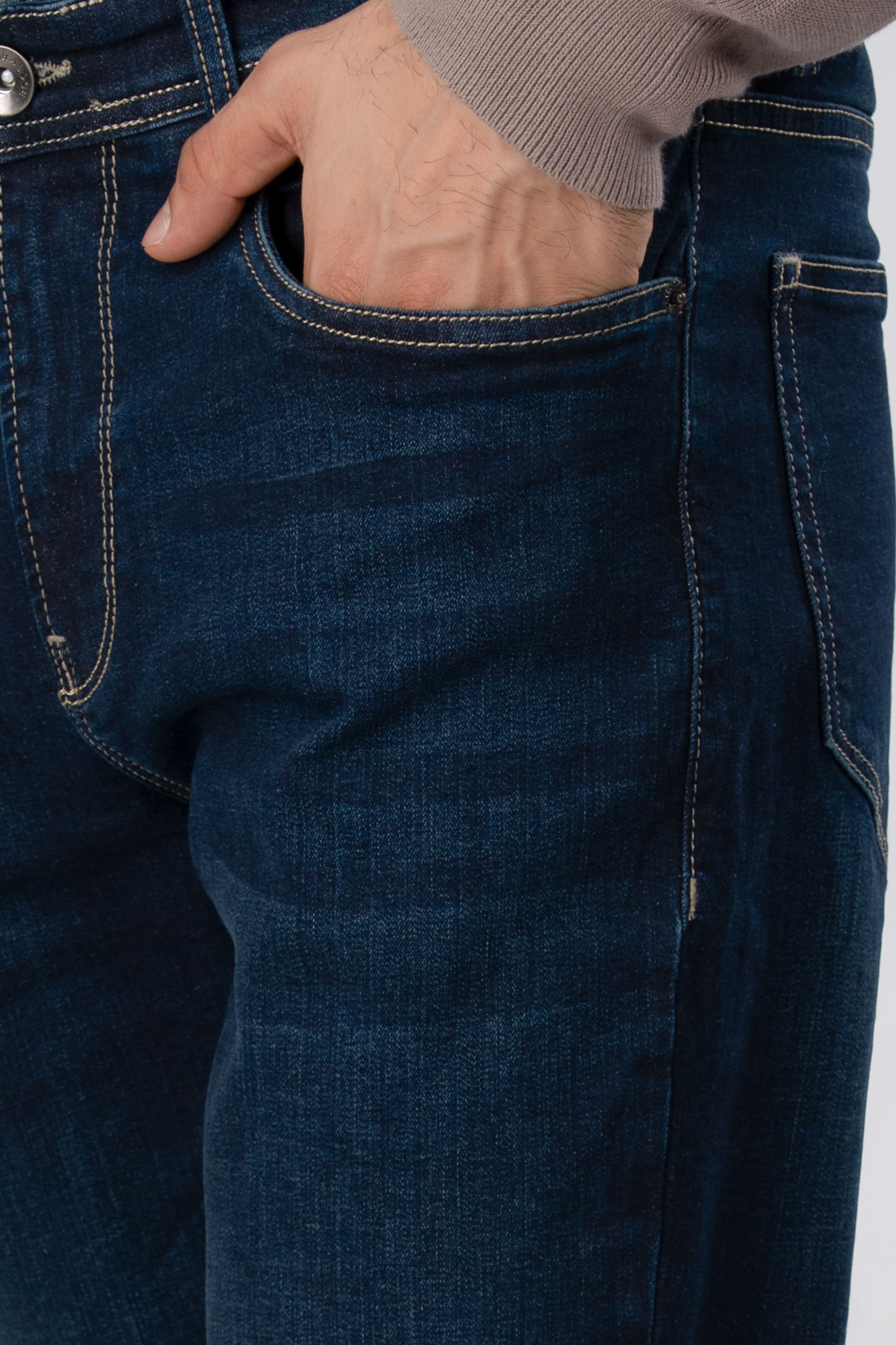 Classic Edge Tailored Denim In Deep Blue