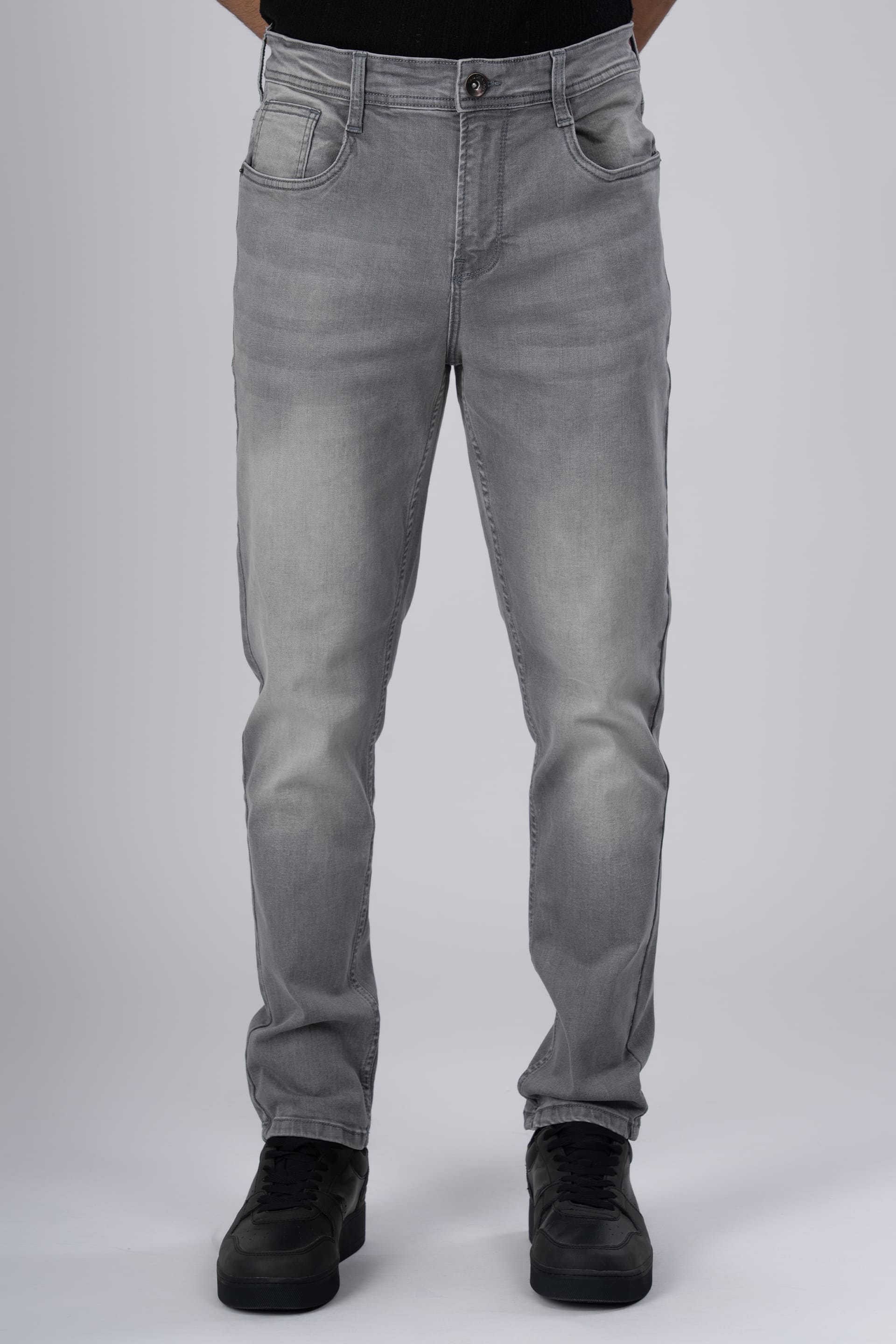Classic Edge Tailored Denim In Light Grey