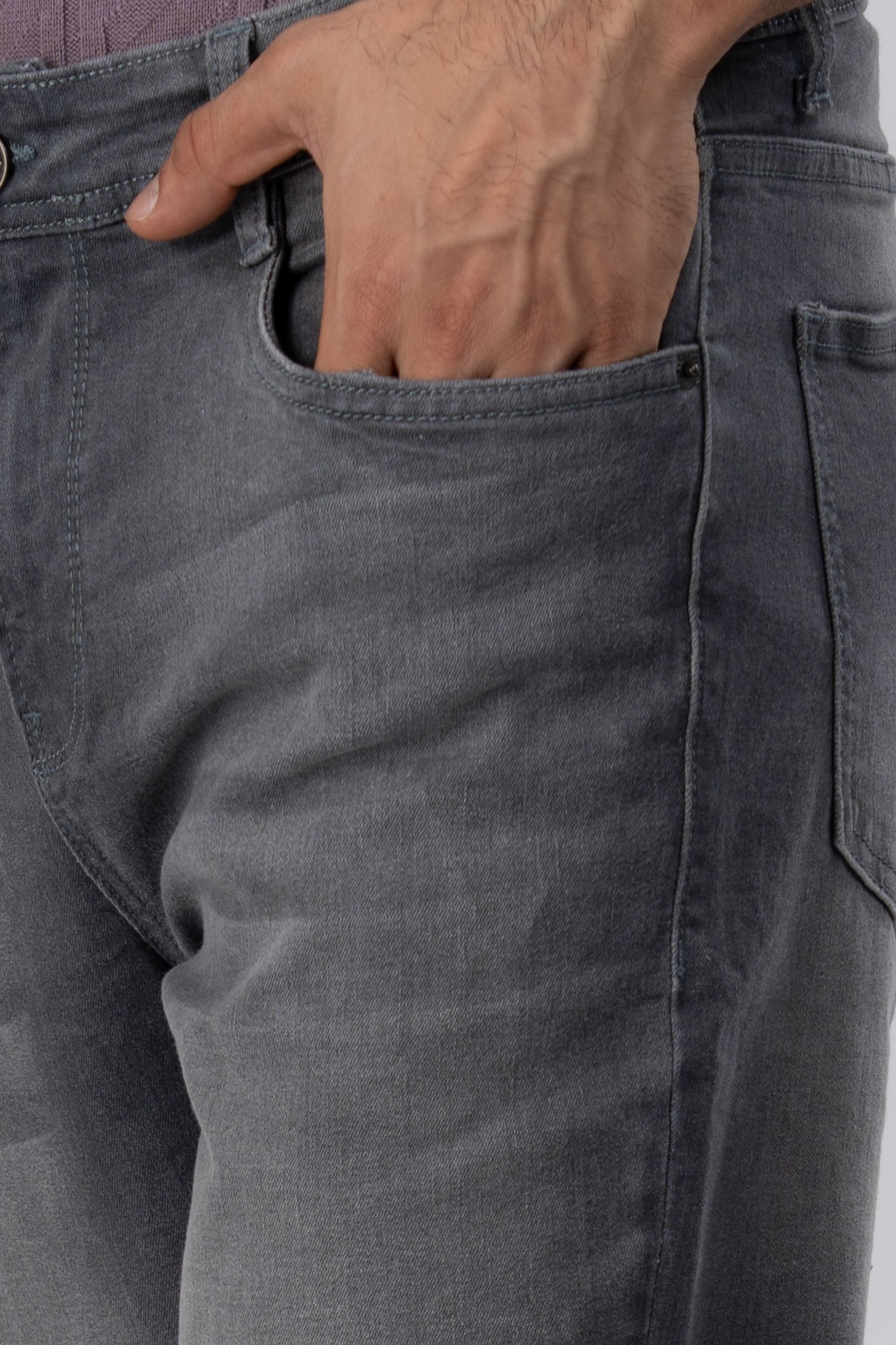 Classic Edge Tailored Denim In Grey