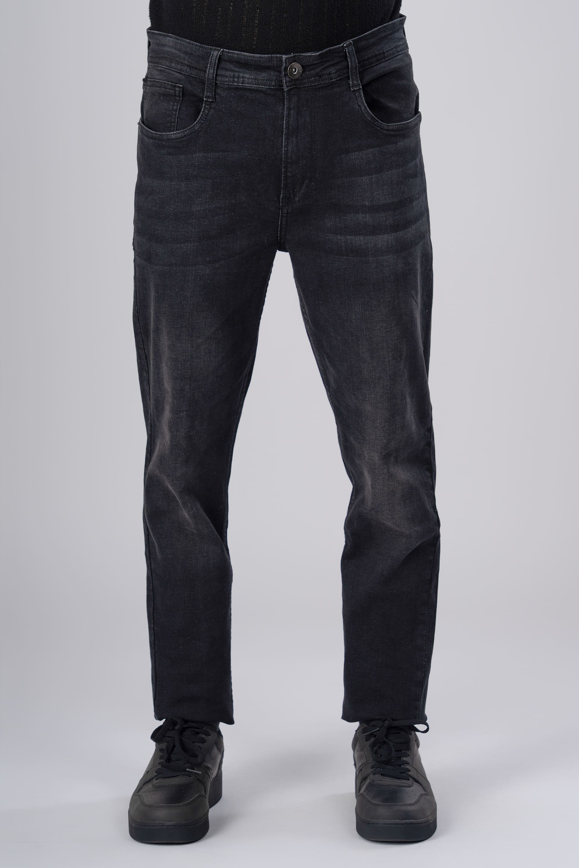 Classic Edge Tailored Denim In Deep grey