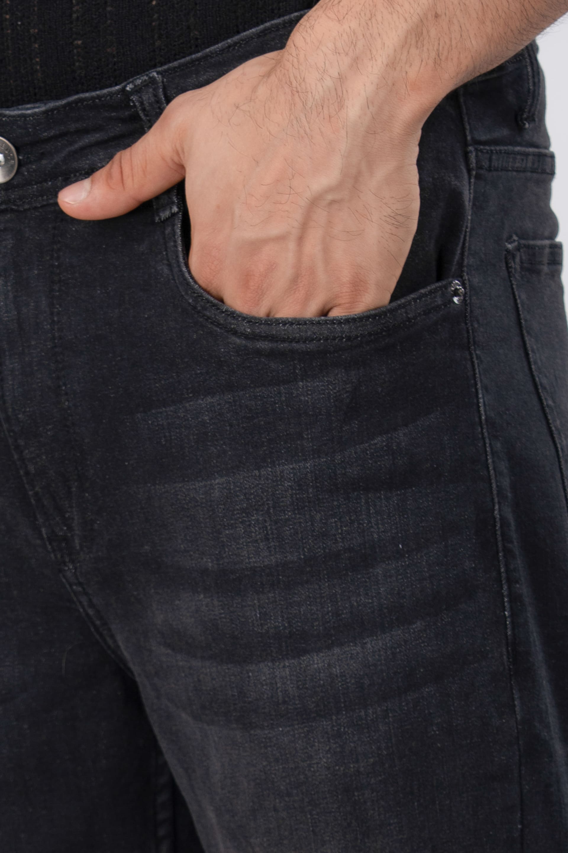 Classic Edge Tailored Denim In Deep grey