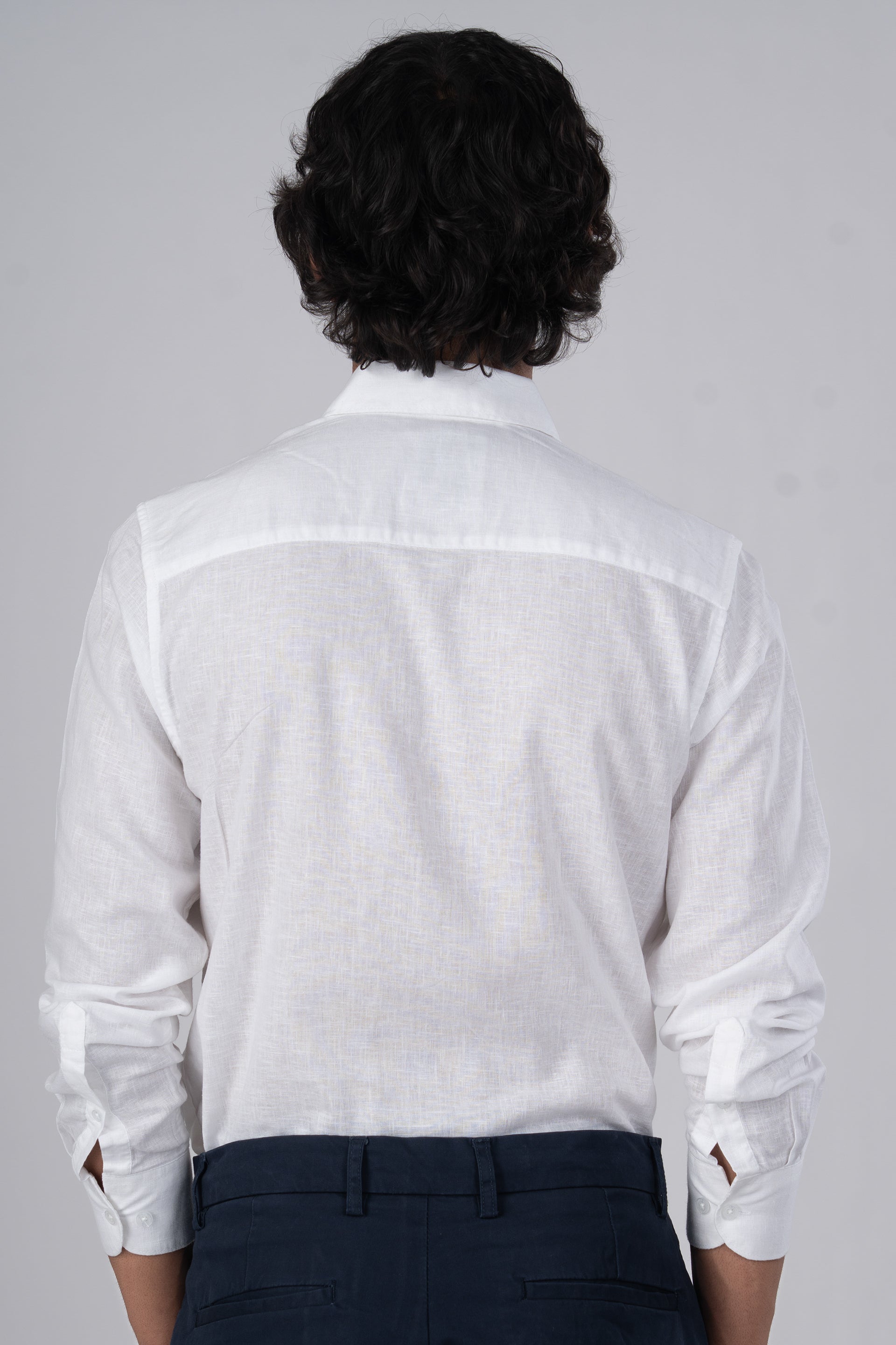 Premium Lyocell Linen Shirt In White