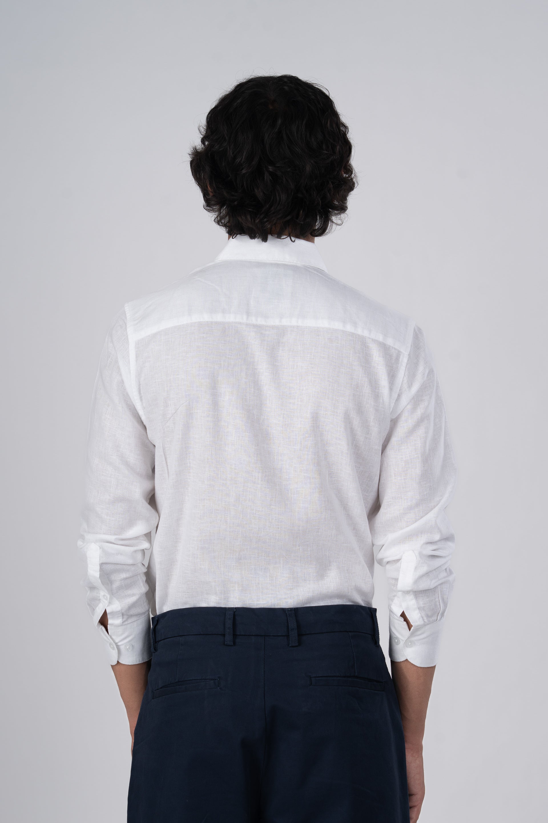 Premium Lyocell Linen Shirt In White