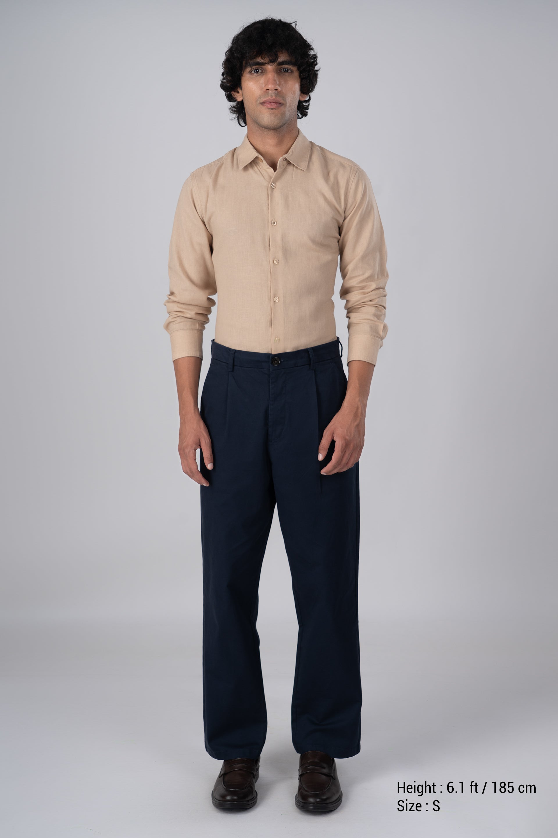 Premium Lyocell Linen Shirt In Beige