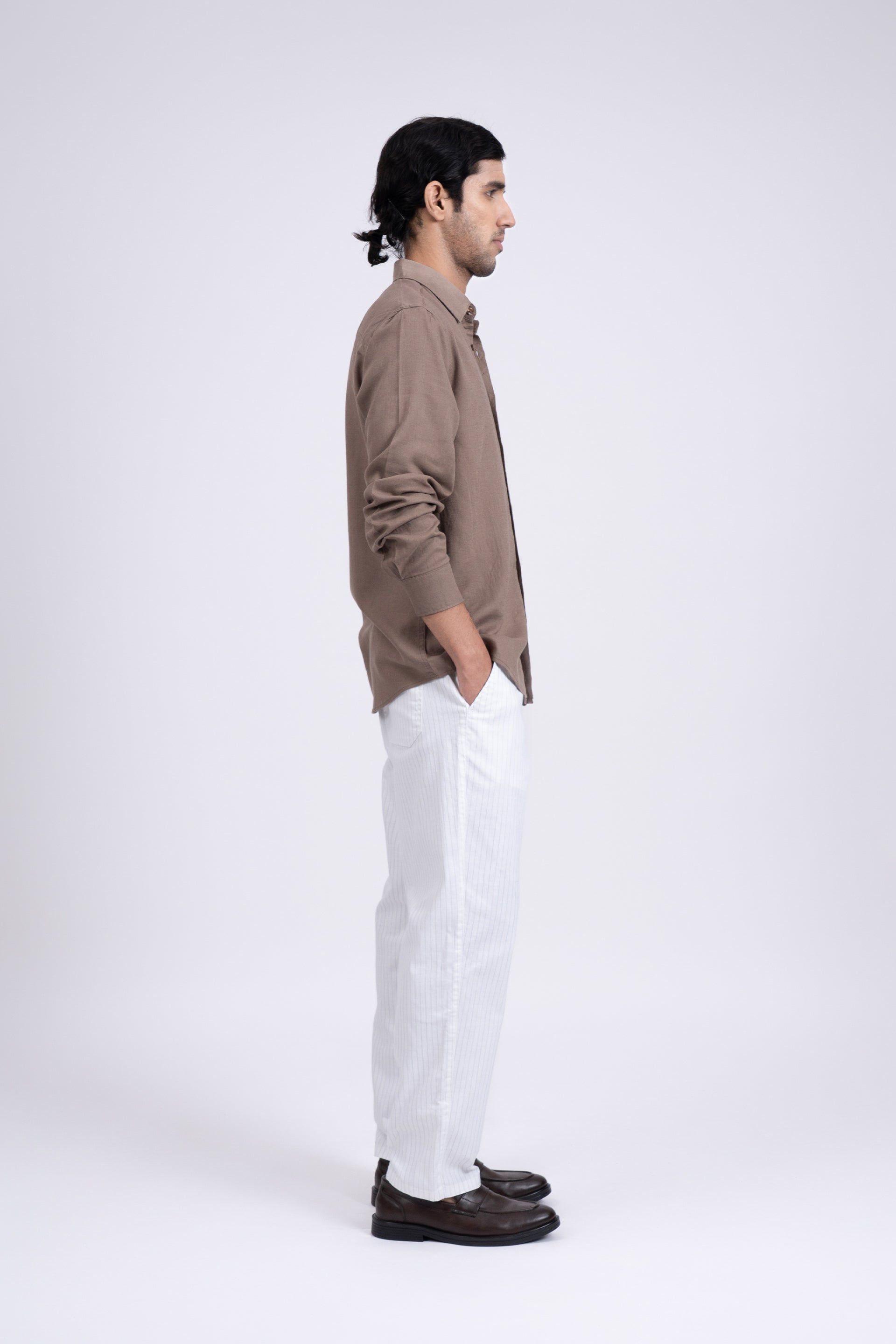 Premium Lyocell Linen Shirt In Fur