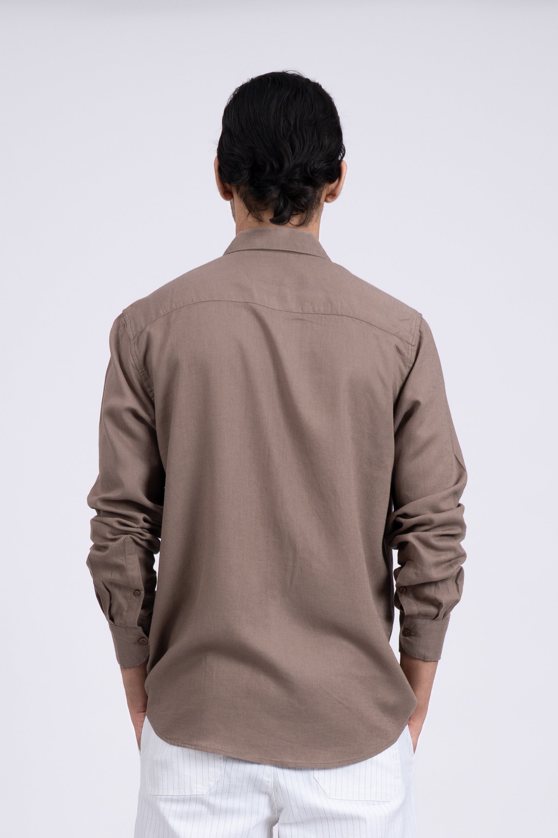 Premium Lyocell Linen Shirt In Fur