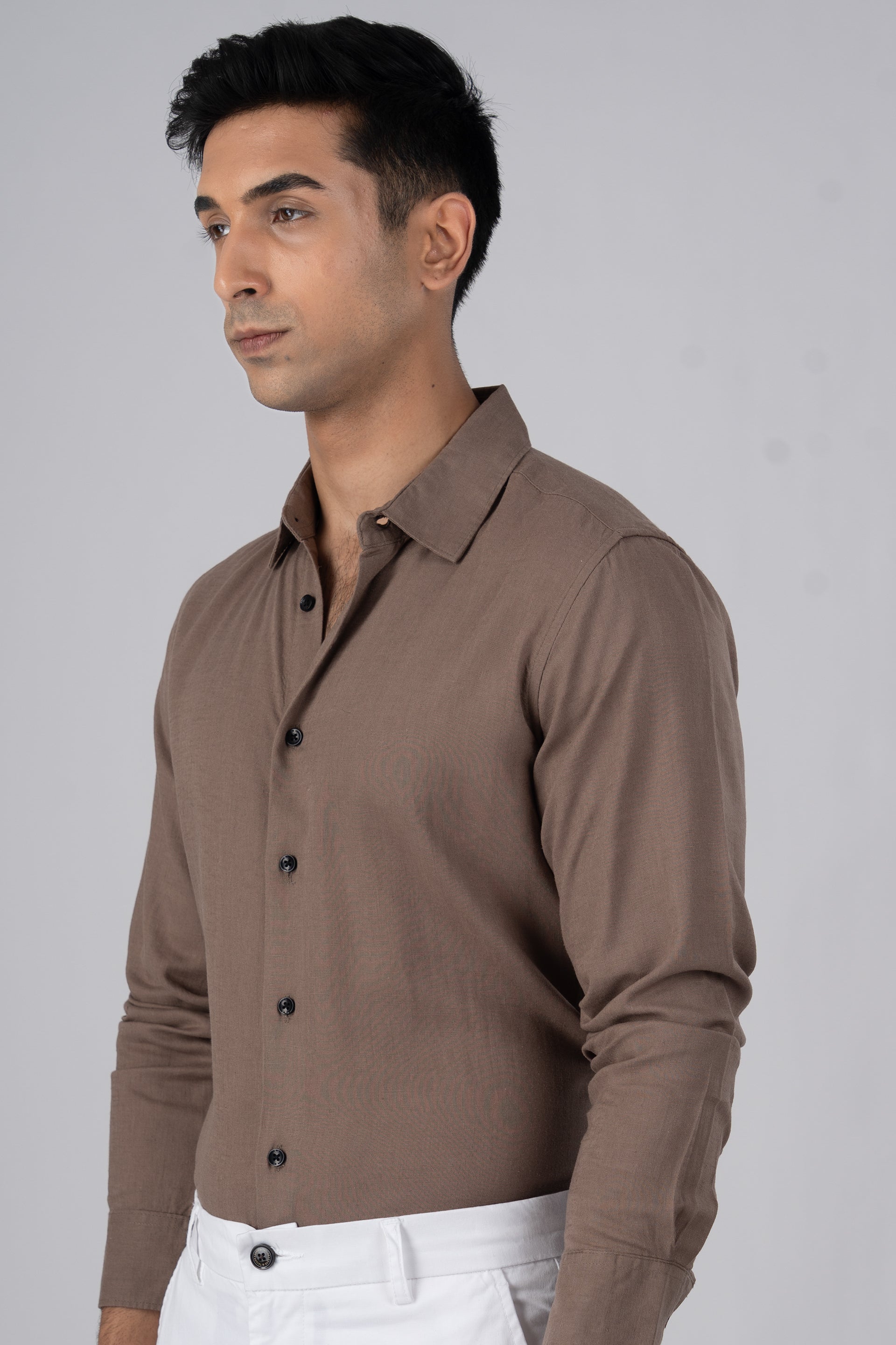 Premium Lyocell Linen Shirt In Fur