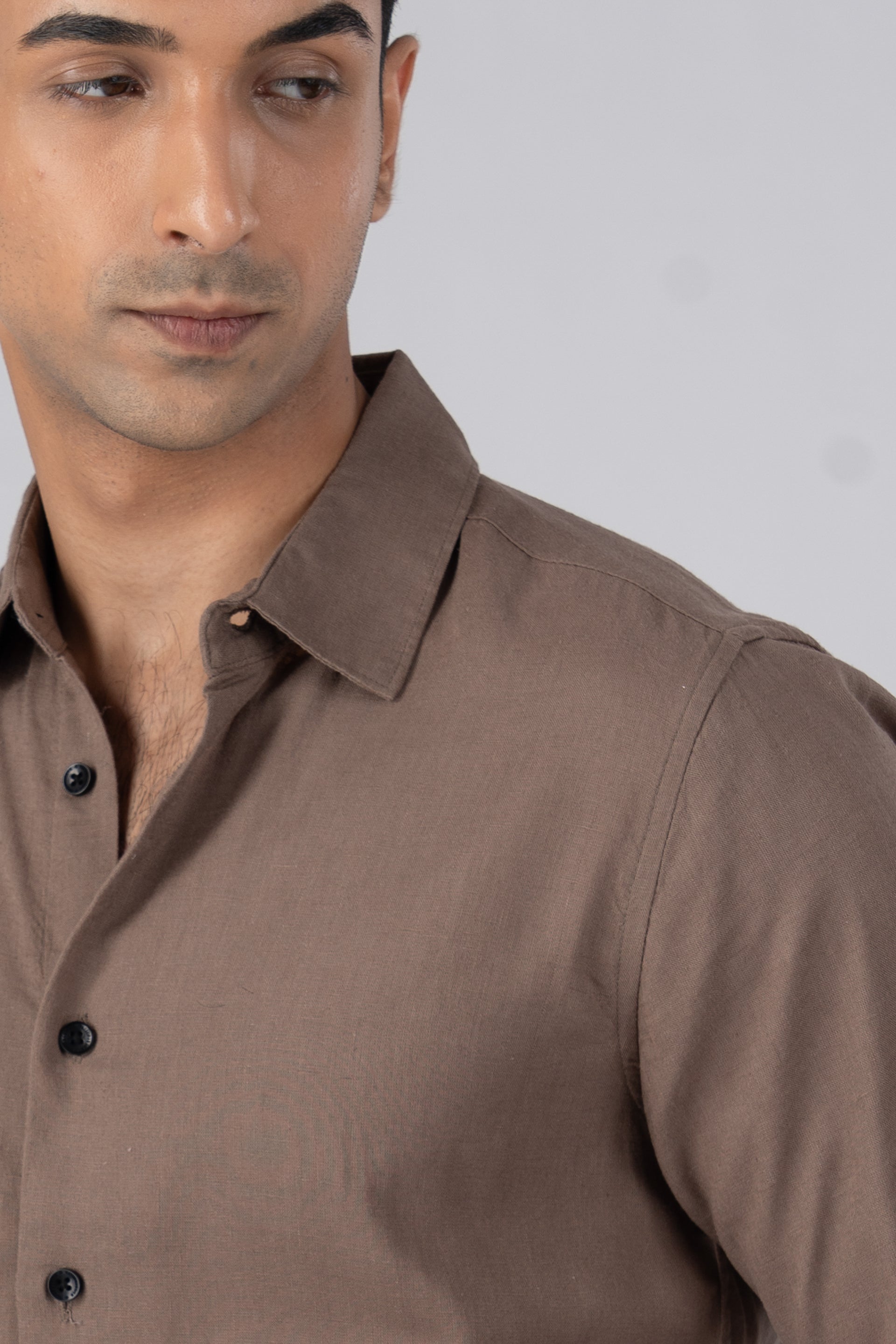 Premium Lyocell Linen Shirt In Fur
