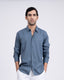 Premium Lyocell Linen Shirt In Ocean Blue